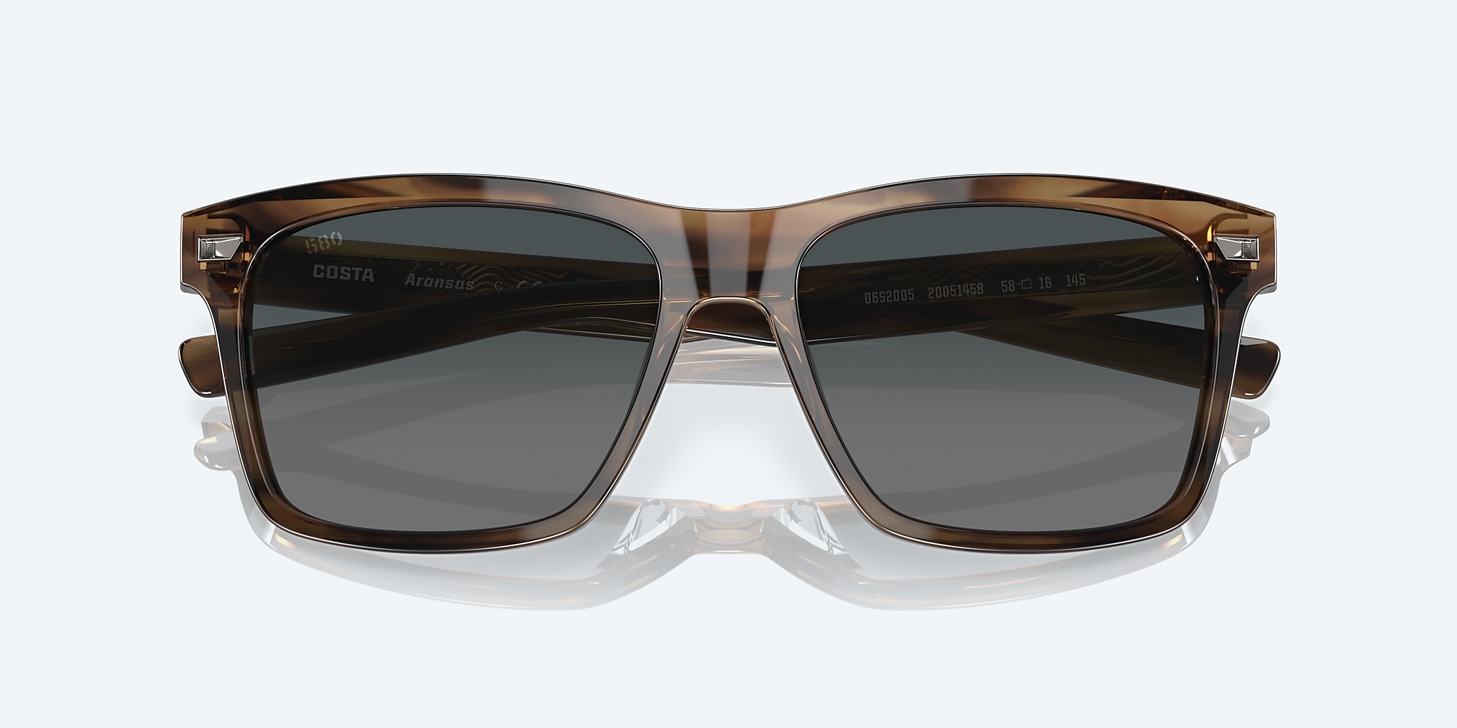 Sunglasses Costa Aransas L (58-16) with Gray Gradient lens and Salt Marsh frame Image 5 of 7 Sunglasses Costa Aransas L (58-16) with Gray Gradient lens and Salt Marsh frame Image 5 of 7