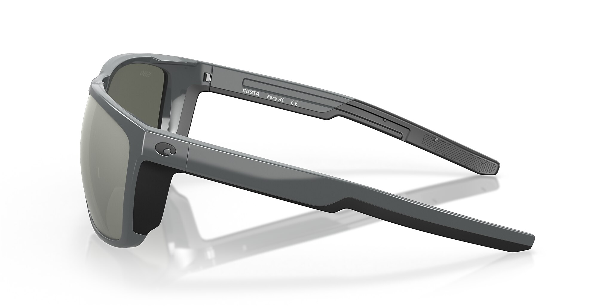 Costa Ferg XL XXL (62-16) with Gray Silver Mirror lenses and Shiny