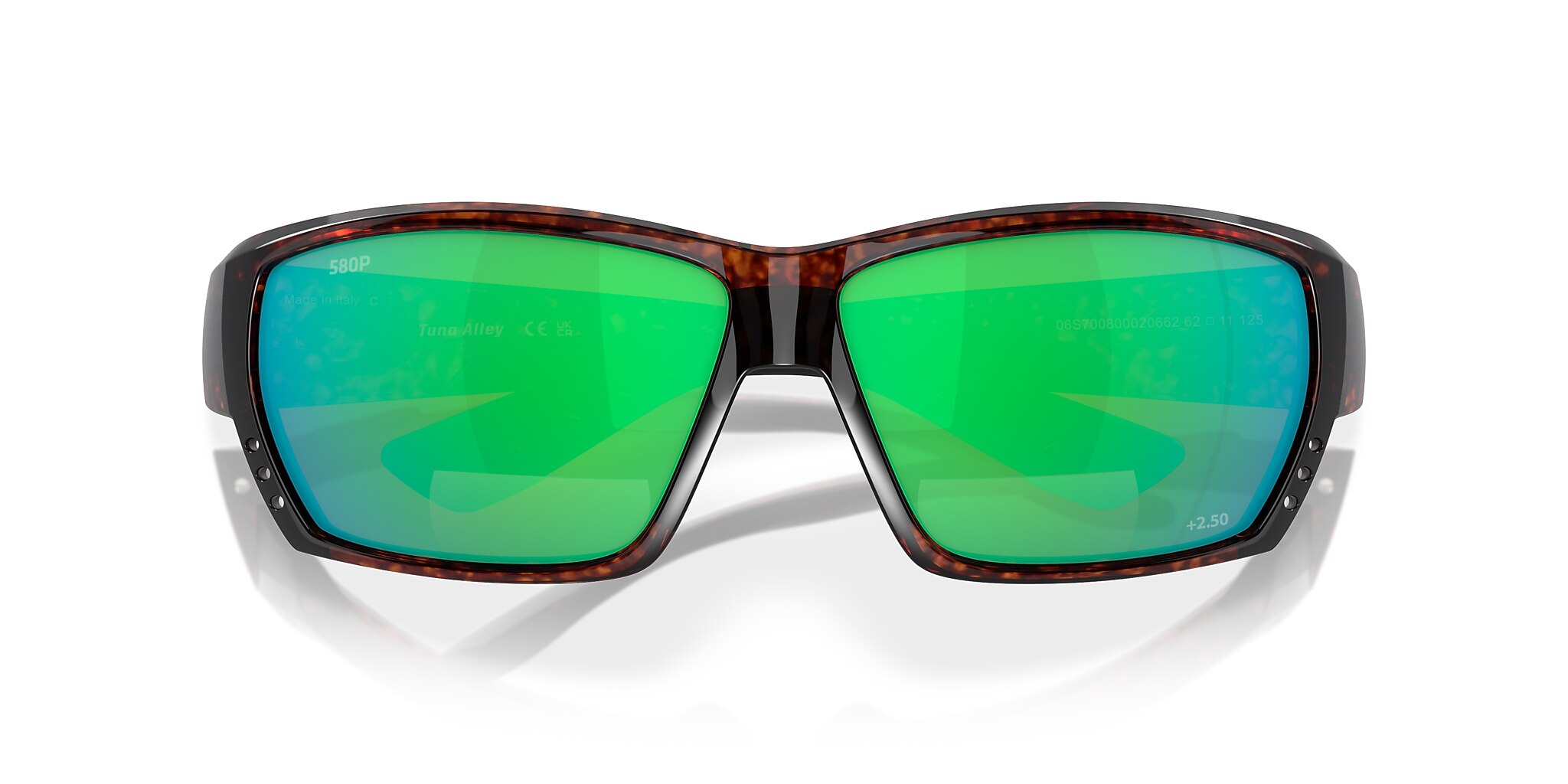Costa Tuna Alley Readers XL (62-11) with Green Mirror lenses and