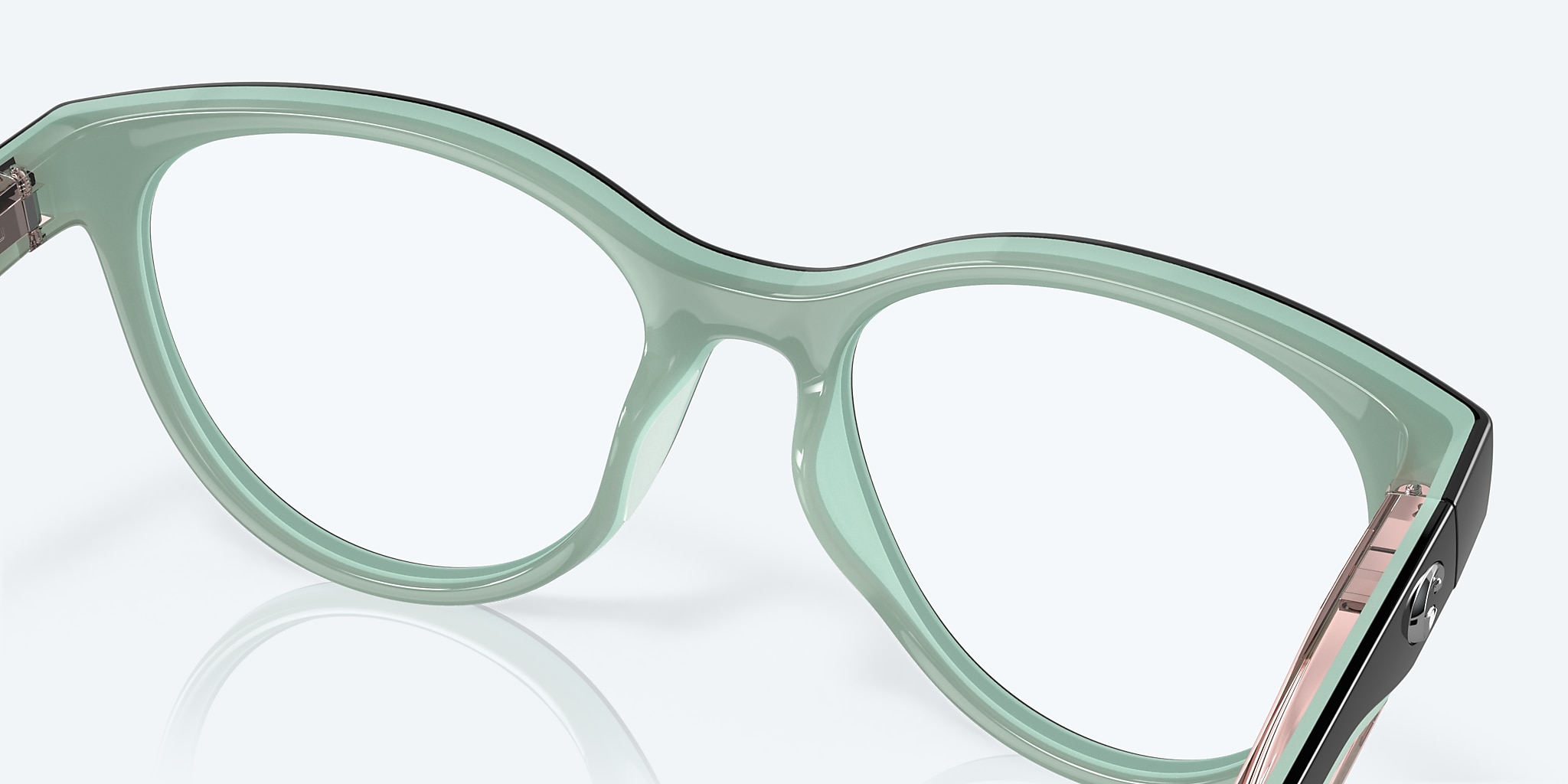 Eyeglasses Costa Ocean Ridge 510 M (51-17) with DEMO LENS lens and Black Seafoam Blush Crystal frame Image 7 of 7 Eyeglasses Costa Ocean Ridge 510 M (51-17) with DEMO LENS lens and Black Seafoam Blush Crystal frame Image 7 of 7