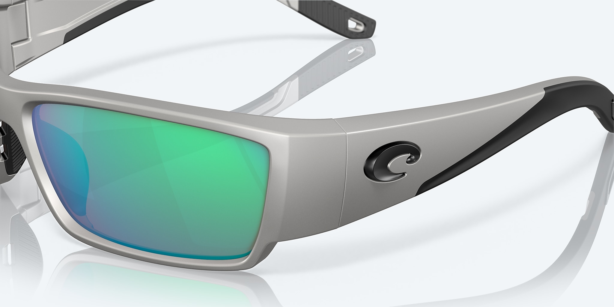 Sunglasses Costa Corbina PRO XL (61-18) with Green Mirror lens and Metallic Silver frame Image 6 of 7 Sunglasses Costa Corbina PRO XL (61-18) with Green Mirror lens and Metallic Silver frame Image 6 of 7