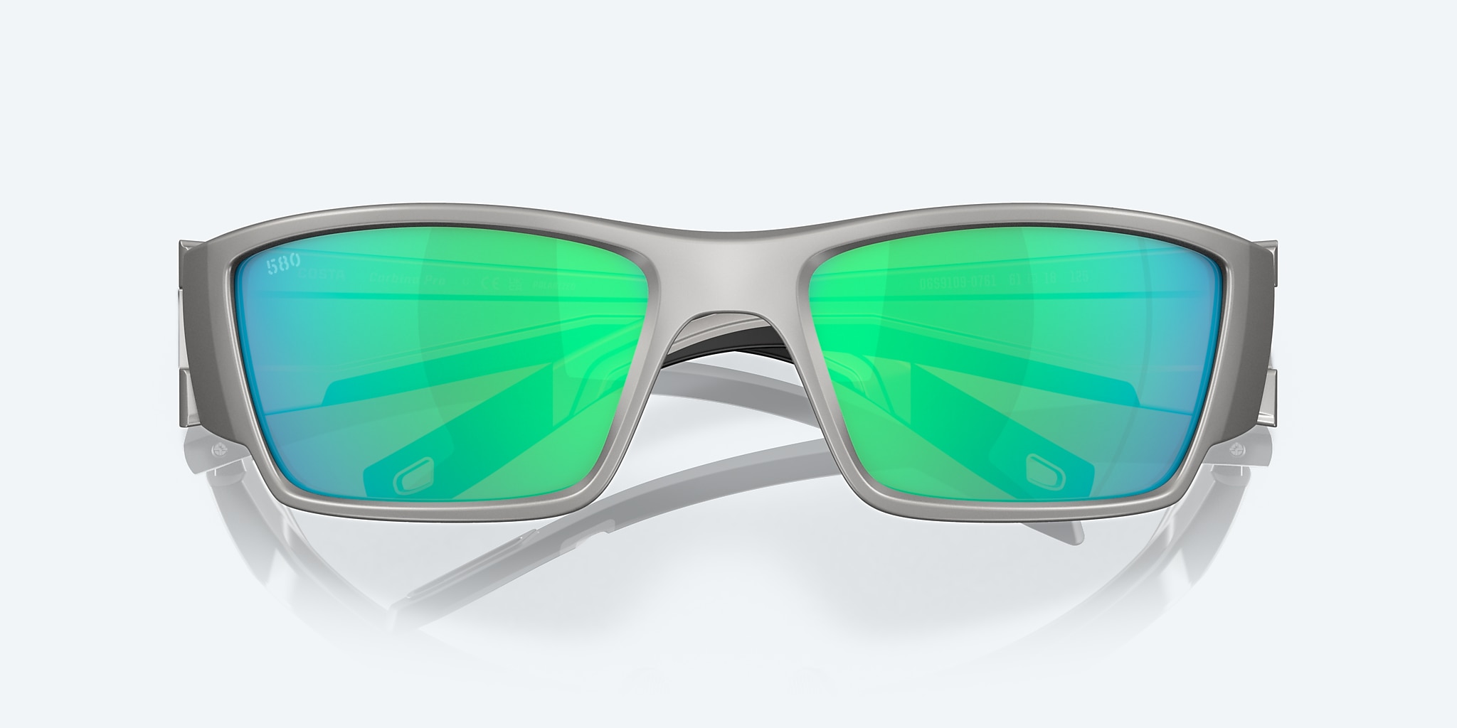 Sunglasses Costa Corbina PRO XL (61-18) with Green Mirror lens and Metallic Silver frame Image 5 of 7 Sunglasses Costa Corbina PRO XL (61-18) with Green Mirror lens and Metallic Silver frame Image 5 of 7