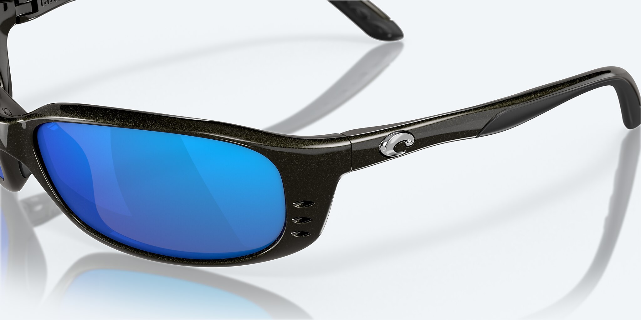 Lunettes de soleil Costa Brine S (59-18) avec Effet miroir Bleu verre et Bronze nickelé monture Image 6 de 7