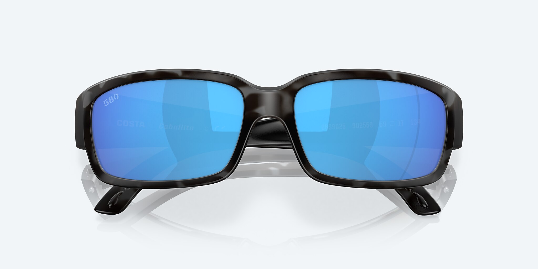 Sunglasses Costa Caballito M (59-15) with Blue Mirror lens and Tiger Shark frame Image 5 of 7