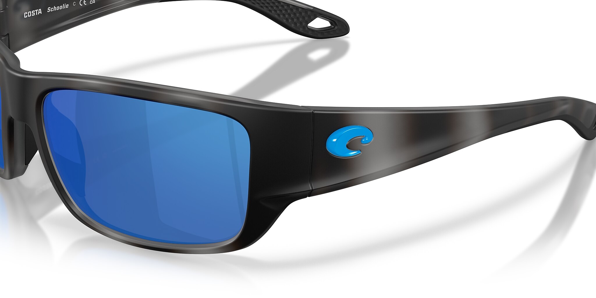 Costa Schoolie S (56-16) with Blue Mirror lenses and Matte Tiger