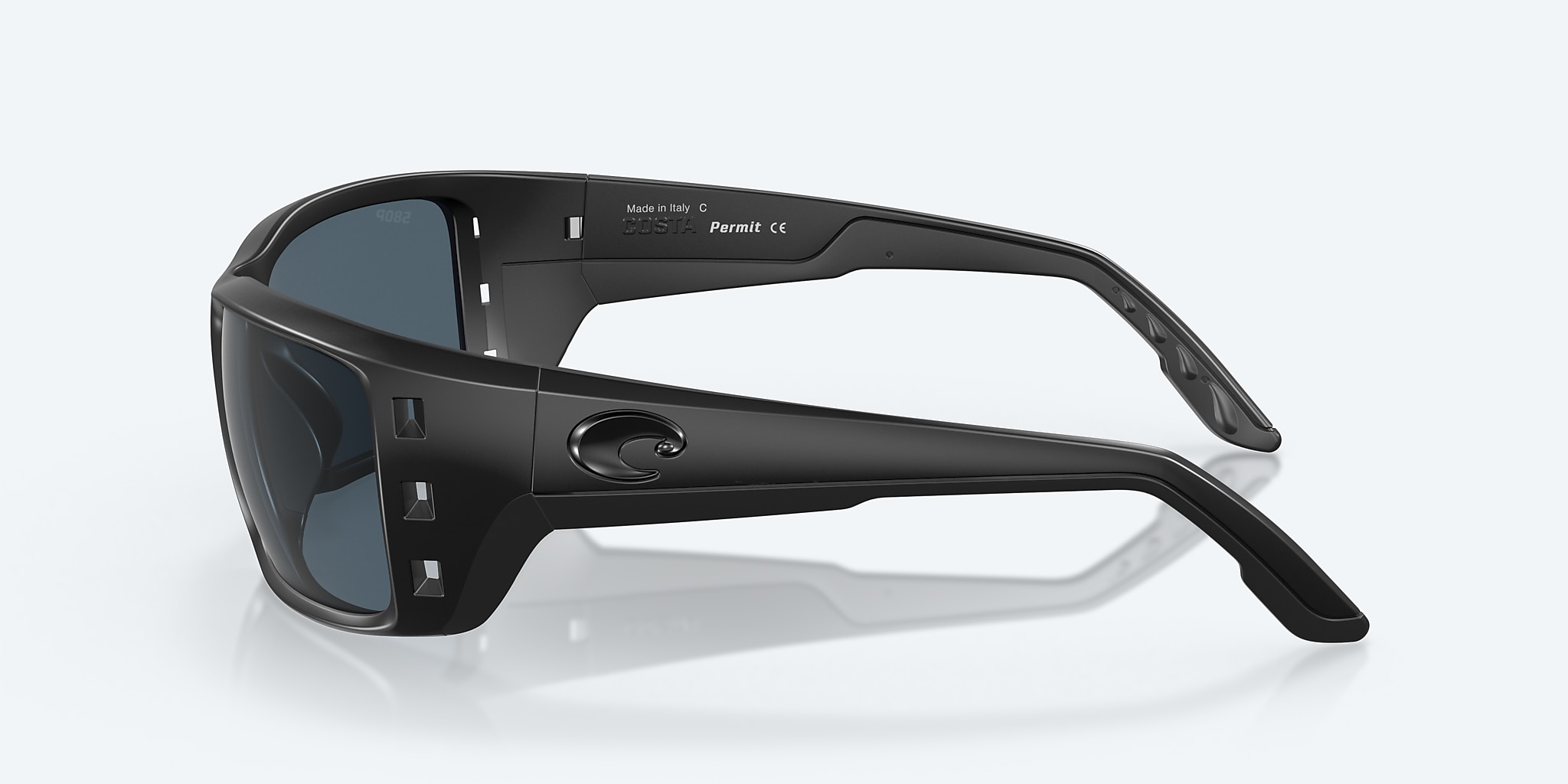Sunglasses Costa Permit XL (63-16) with Gray lens and Blackout frame Image 3 of 7 Sunglasses Costa Permit XL (63-16) with Gray lens and Blackout frame Image 3 of 7