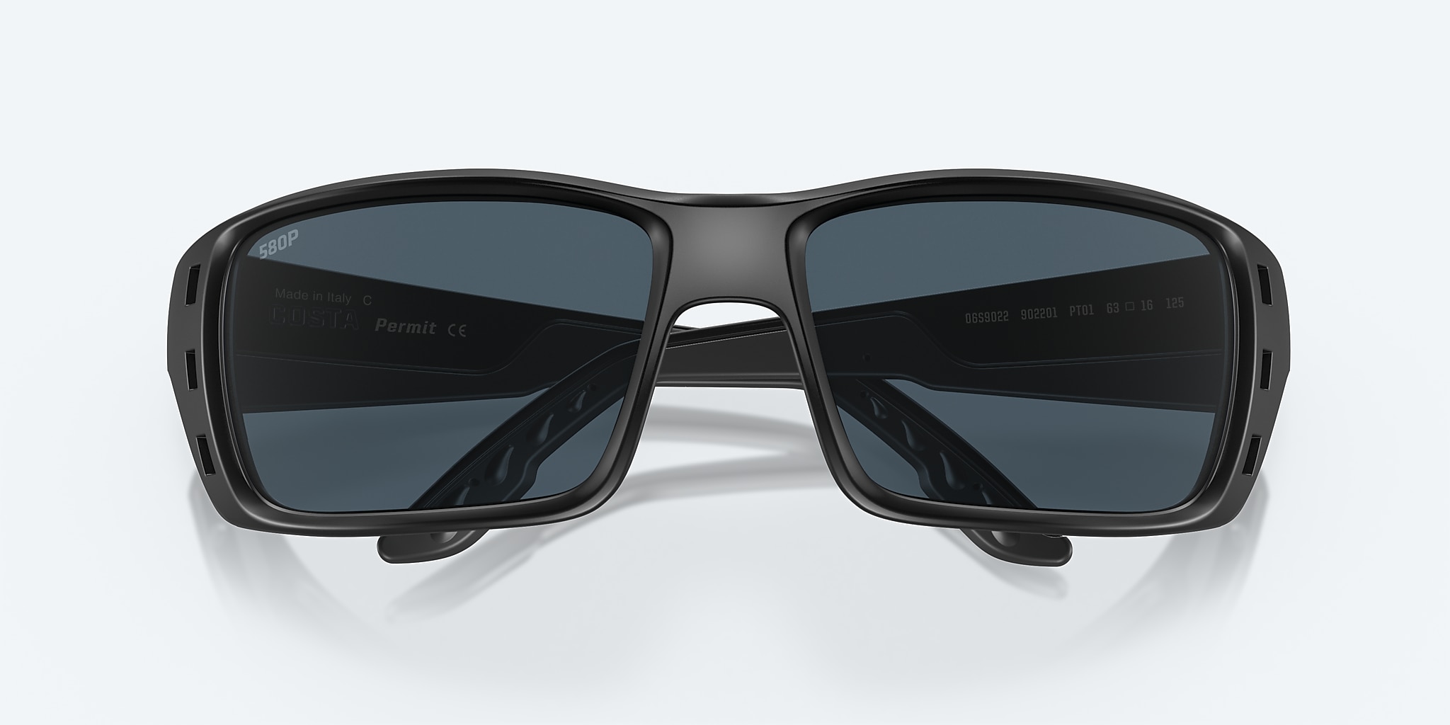 Sunglasses Costa Permit XL (63-16) with Gray lens and Blackout frame Image 5 of 7 Sunglasses Costa Permit XL (63-16) with Gray lens and Blackout frame Image 5 of 7