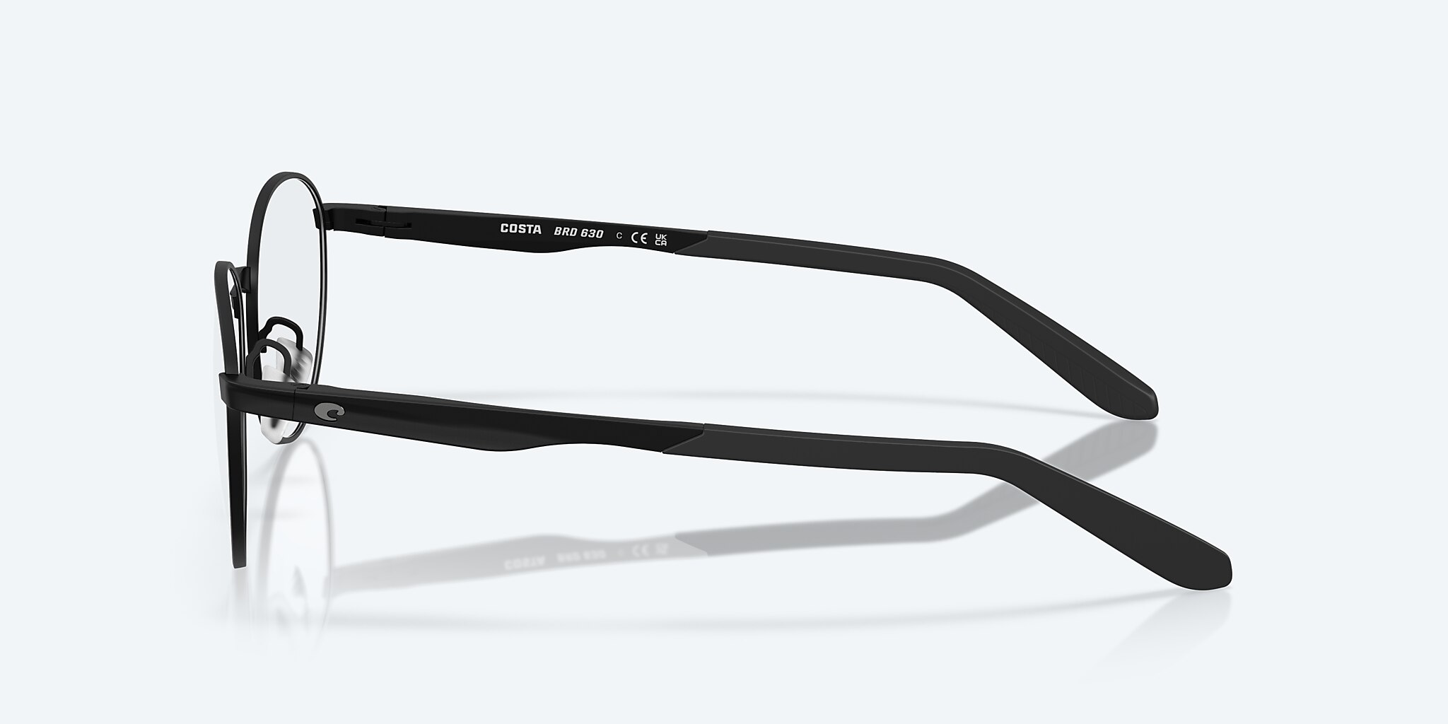 Eyeglasses Costa Bimini Road 630 M (53-18) with Demo Lens lens and Matte Black frame Image 3 of 7