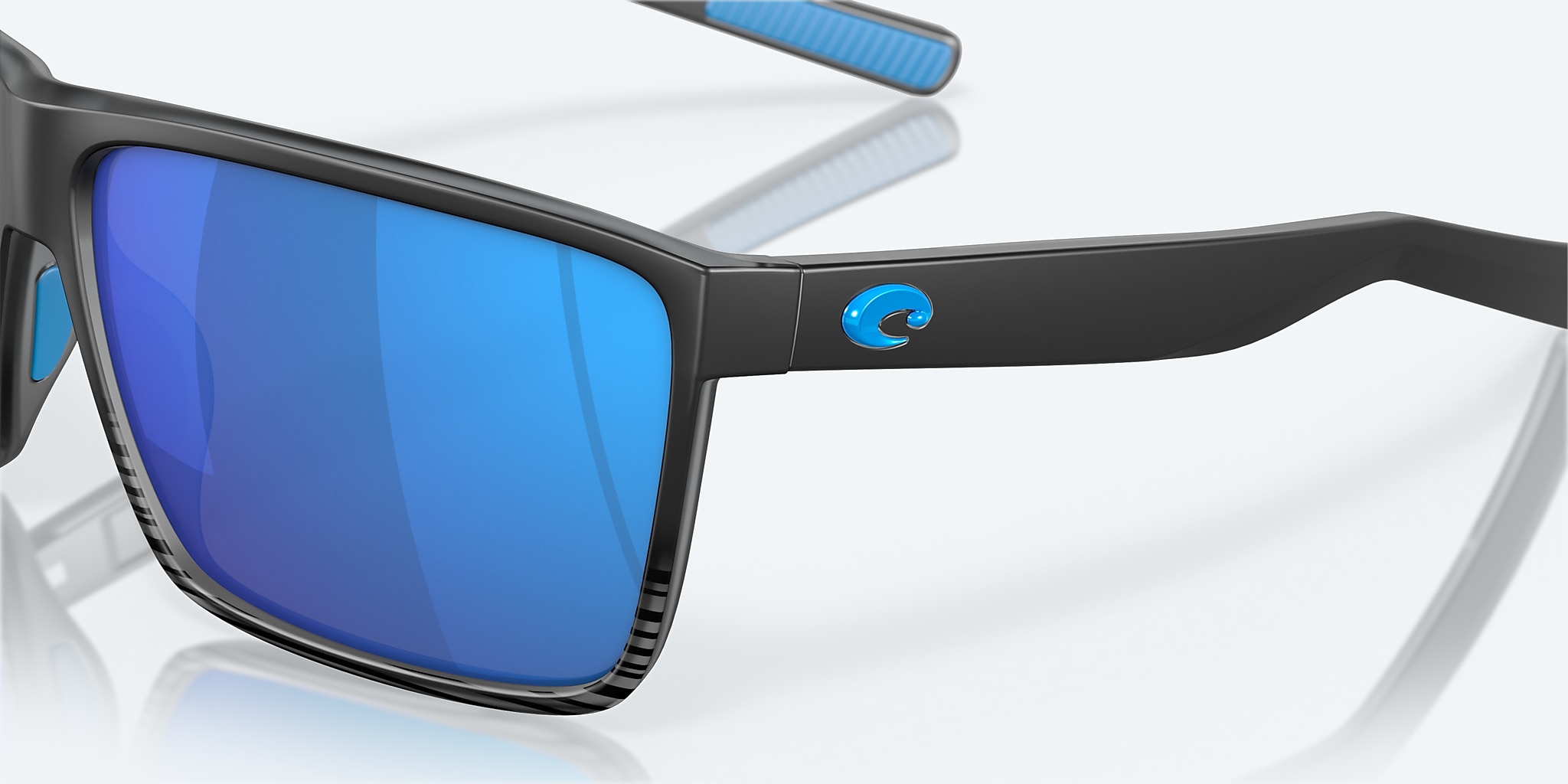 Sunglasses Costa Rincon L (63-11) with Blue Mirror lens and Matte Smoke Crystal Fade frame Image 6 of 7 Sunglasses Costa Rincon L (63-11) with Blue Mirror lens and Matte Smoke Crystal Fade frame Image 6 of 7