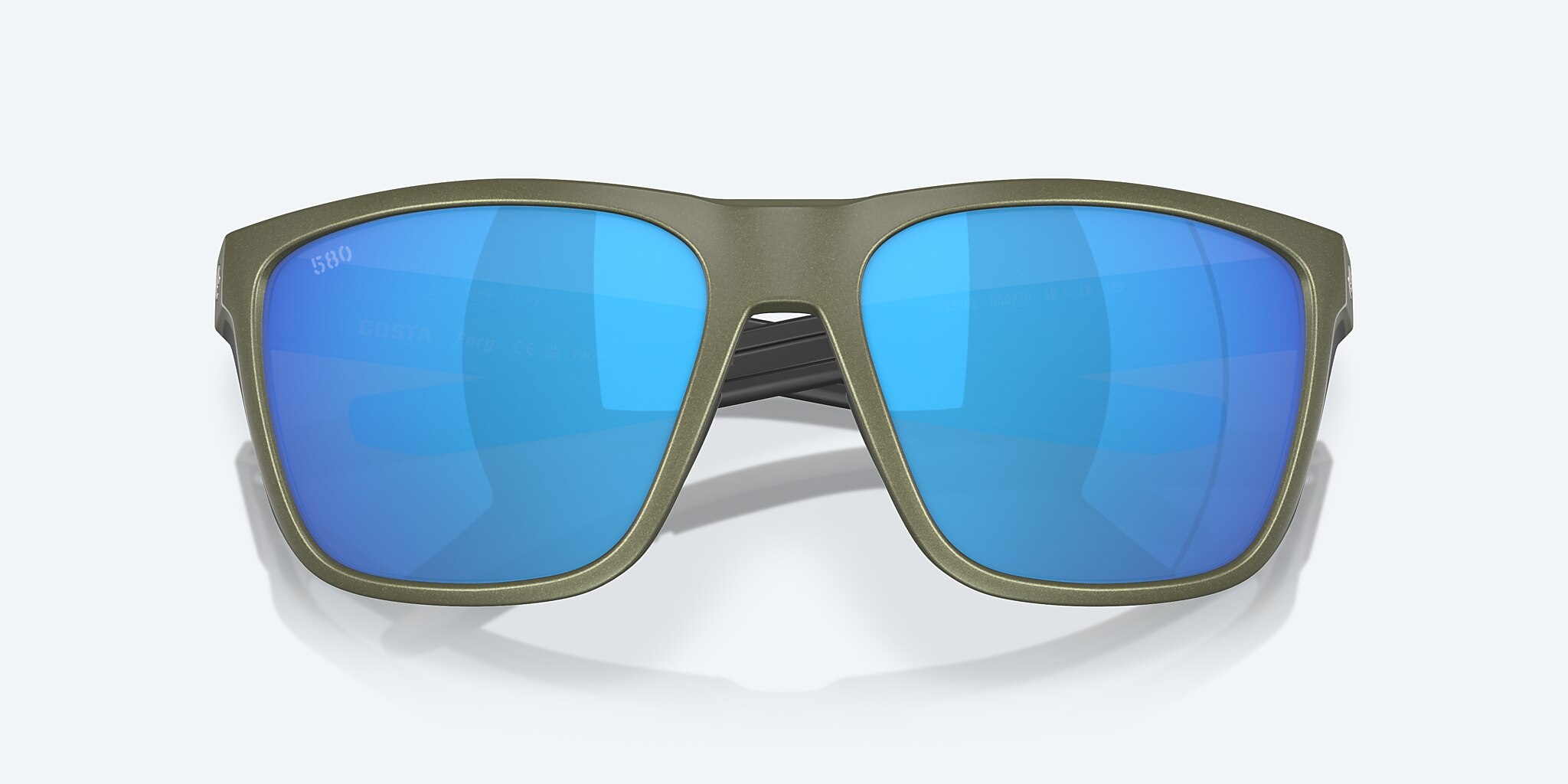 Sunglasses Costa Ferg L (59-16) with Blue Mirror lens and Moss Metallic frame Image 5 of 8