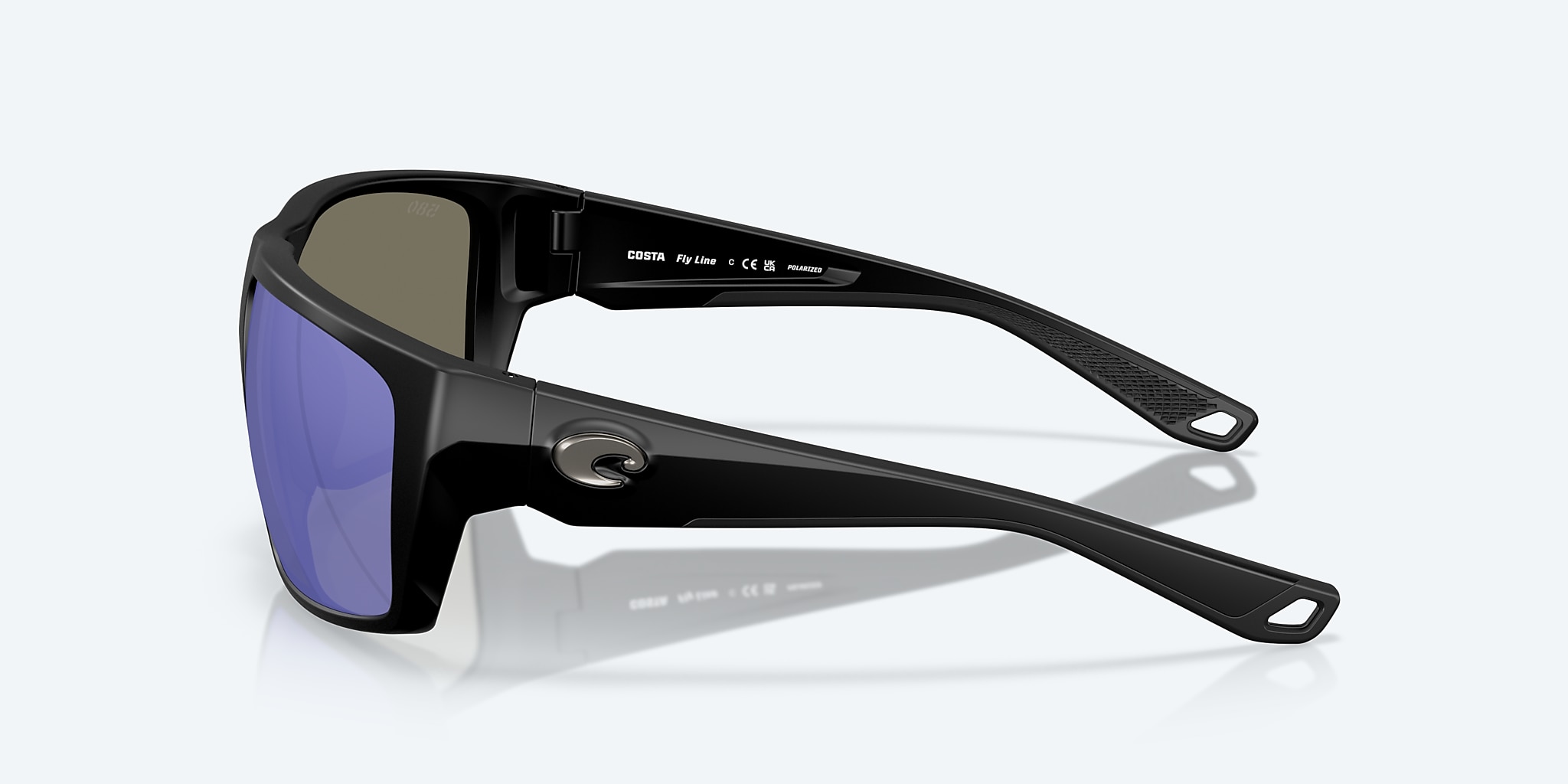 Sunglasses Costa Fly Line L (64-13) with Blue Mirror lens and Matte Black frame Image 3 of 7 Sunglasses Costa Fly Line L (64-13) with Blue Mirror lens and Matte Black frame Image 3 of 7