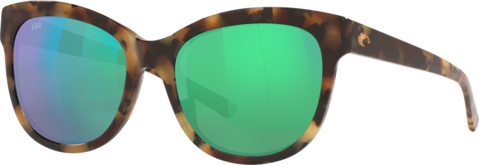 Costa Del Mar Bimini Green Sunglasses Costa Bimini M (55-19) with Green Mirror lenses and Shiny  main image 4