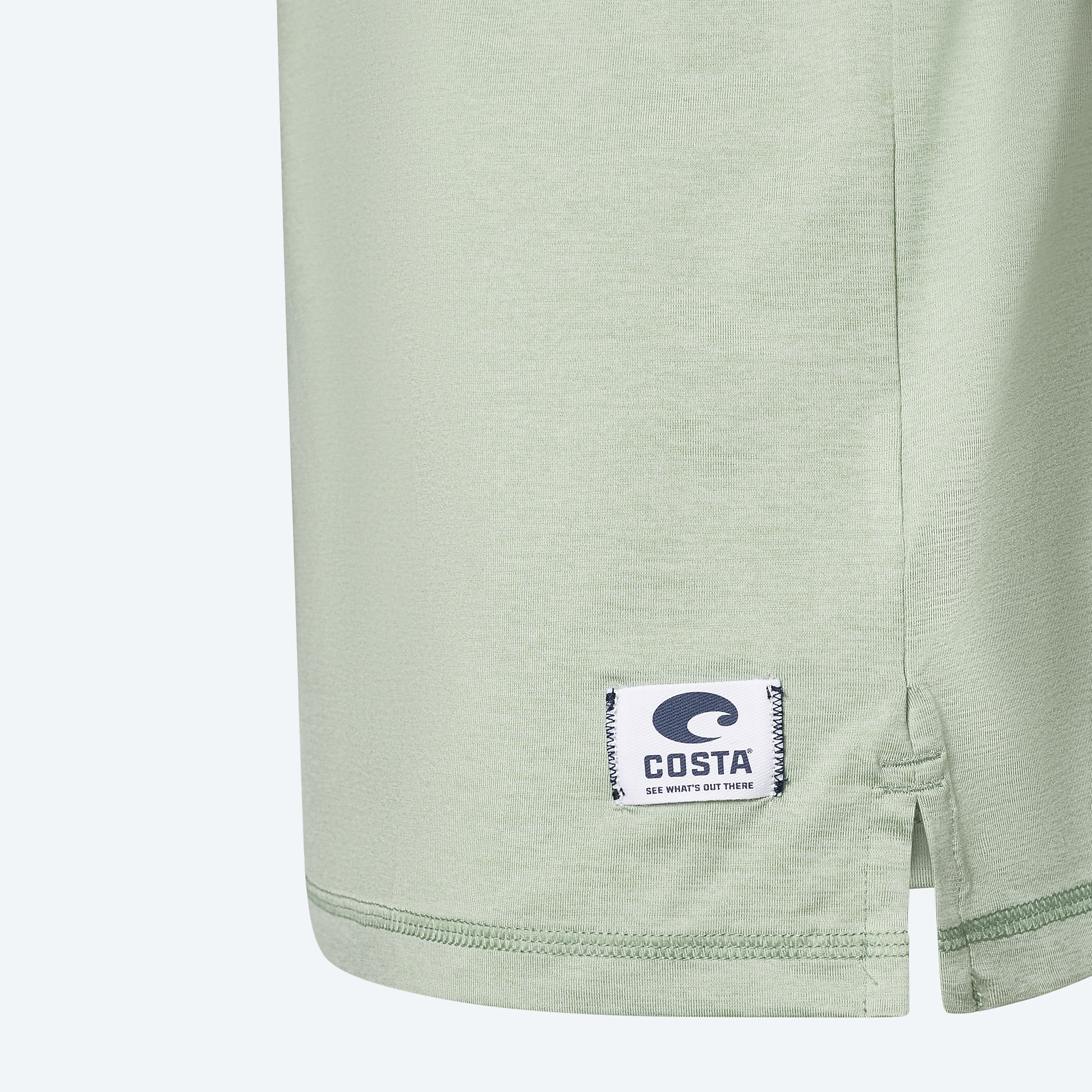 Apparel Heather Sage Costa LS Voyager Performance Shirt Image 4 of 5 Apparel Heather Sage Costa LS Voyager Performance Shirt Image 4 of 5