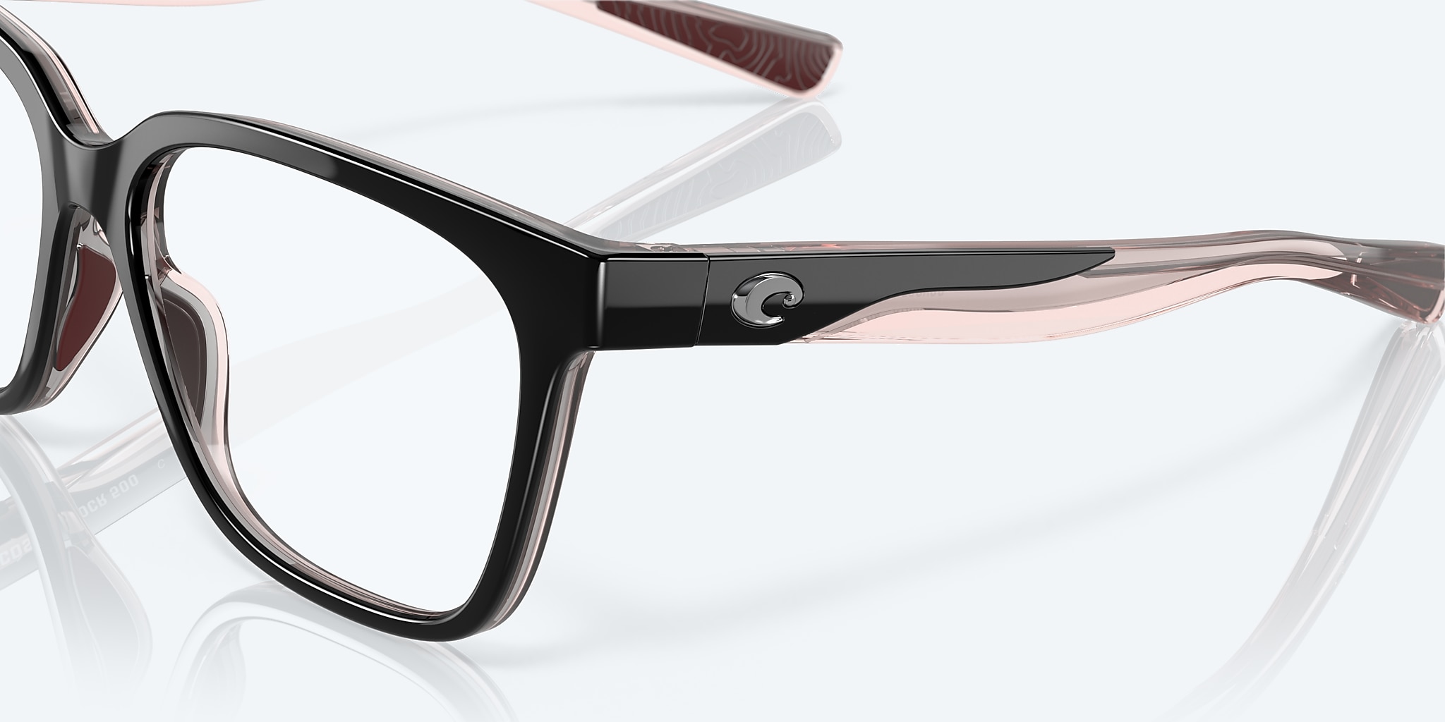 Eyeglasses Costa Ocean Ridge 500 L (55-15) with DEMO LENS lens and Black Smoke Blush Crystal frame Image 6 of 7 Eyeglasses Costa Ocean Ridge 500 L (55-15) with DEMO LENS lens and Black Smoke Blush Crystal frame Image 6 of 7