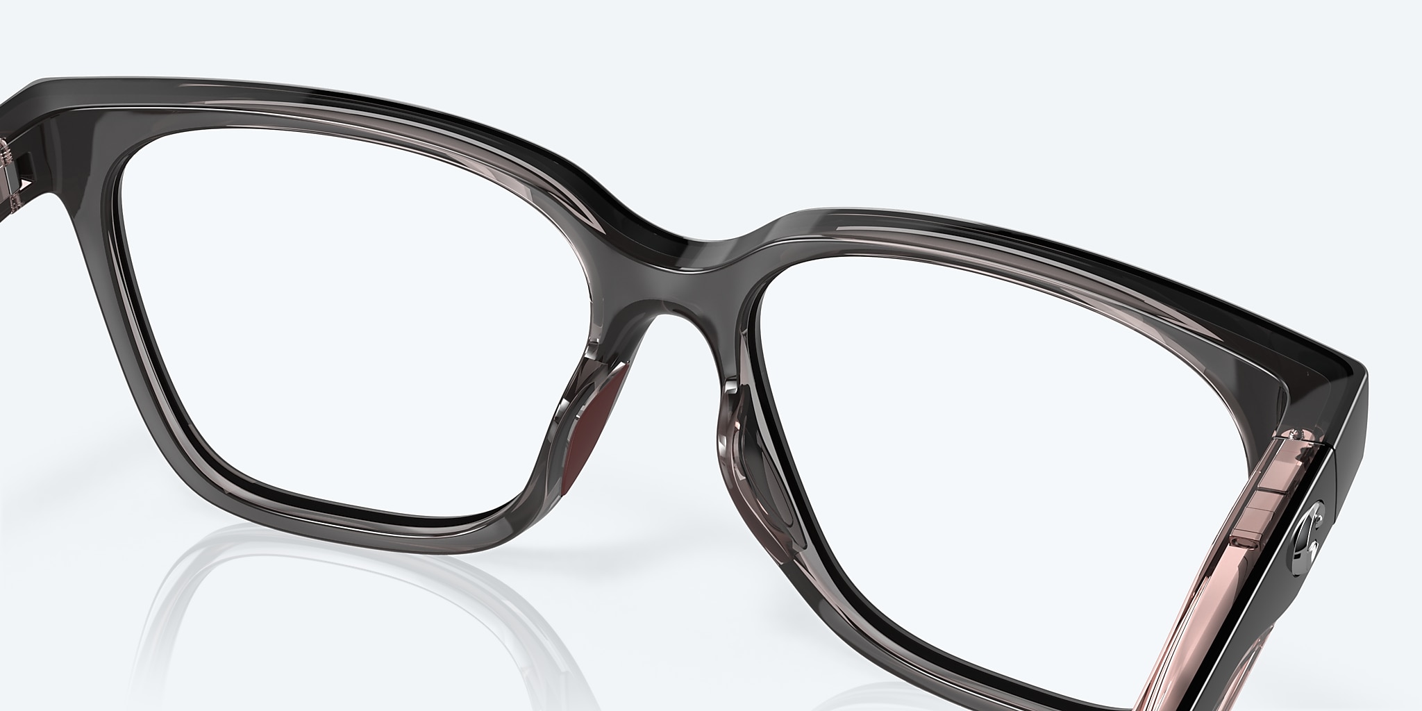 Eyeglasses Costa Ocean Ridge 500 L (55-15) with DEMO LENS lens and Black Smoke Blush Crystal frame Image 7 of 7 Eyeglasses Costa Ocean Ridge 500 L (55-15) with DEMO LENS lens and Black Smoke Blush Crystal frame Image 7 of 7