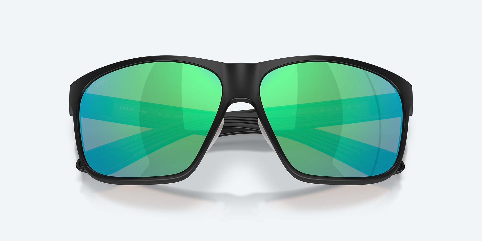 Sunglasses Costa Trades M (60-13) with Green Mirror lens and Matte Black frame Image 5 of 8 Sunglasses Costa Trades M (60-13) with Green Mirror lens and Matte Black frame Image 5 of 8