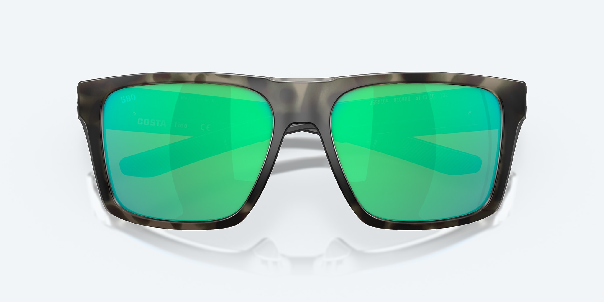 Sunglasses Costa Lido XL (57-16) with Green Mirror lens and Wetlands frame Image 5 of 8 Sunglasses Costa Lido XL (57-16) with Green Mirror lens and Wetlands frame Image 5 of 8