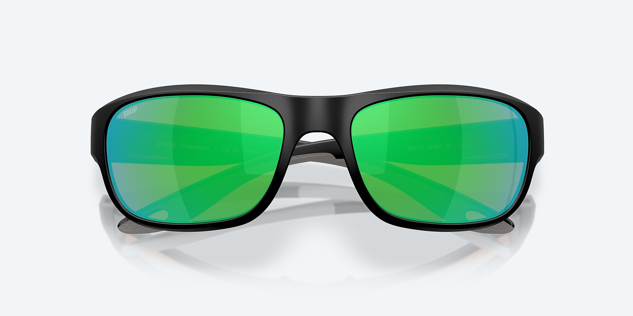 Sunglasses Costa Clipperton M (58-18) with Green Mirror lens and Matte Black frame Image 5 of 7 Sunglasses Costa Clipperton M (58-18) with Green Mirror lens and Matte Black frame Image 5 of 7
