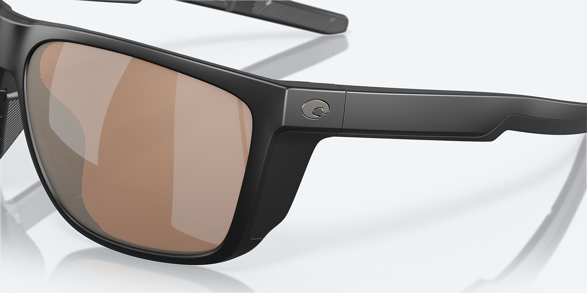 Sunglasses Costa Ferg XL XXL (62-16) with Copper Silver Mirror lens and Matte Black frame Image 6 of 8