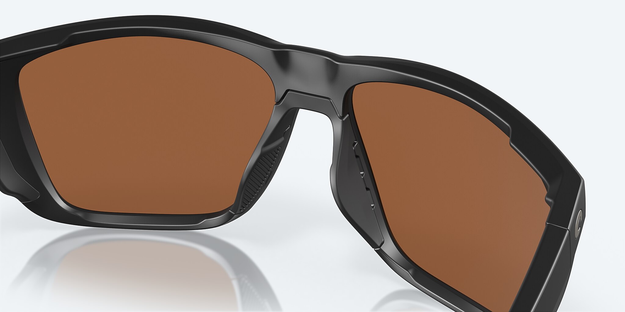 Sunglasses Costa Ferg XL XXL (62-16) with Copper Silver Mirror lens and Matte Black frame Image 7 of 8
