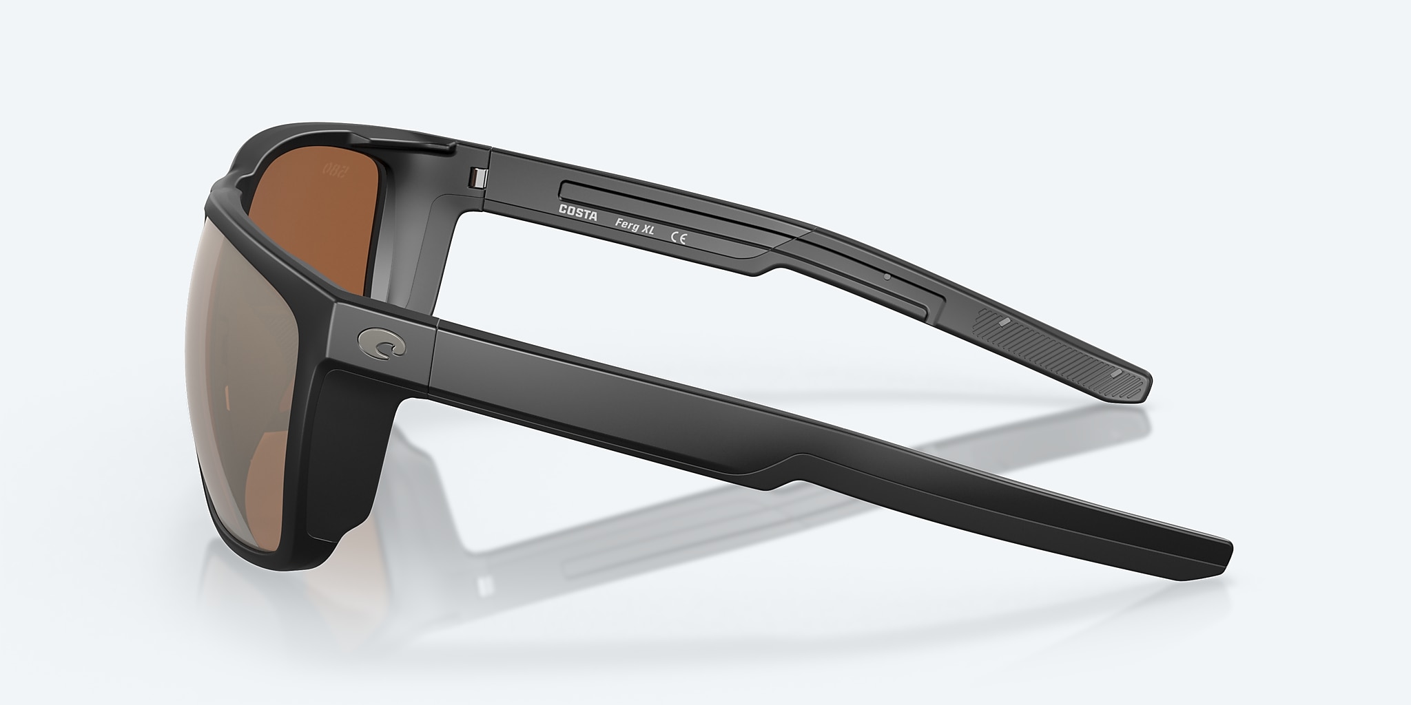 Sunglasses Costa Ferg XL XXL (62-16) with Copper Silver Mirror lens and Matte Black frame Image 3 of 8