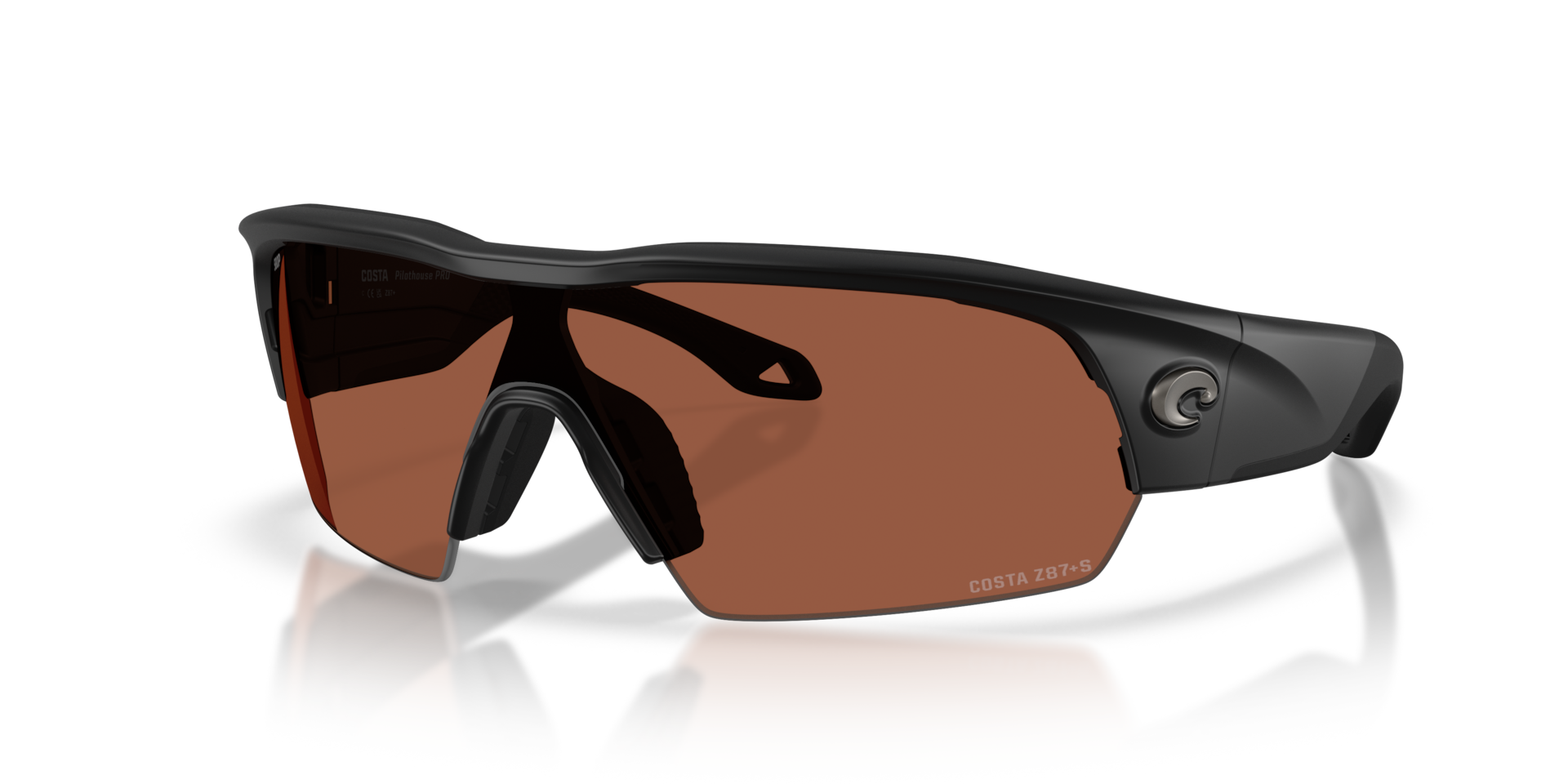 Costa Del Mar Pilothouse Pro Matte Black Frame Copper580P Lens 06S9137-91370335