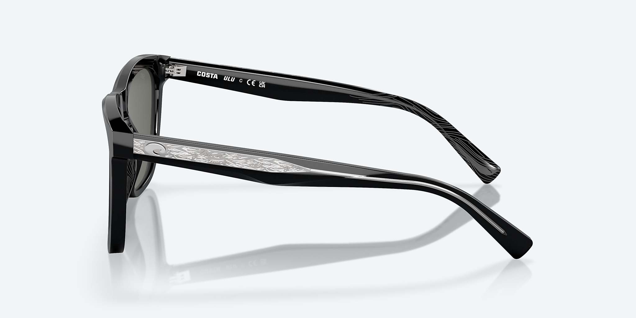 Sunglasses Costa Ulu L (56-17) with Gray lens and Black frame Image 3 of 7 Sunglasses Costa Ulu L (56-17) with Gray lens and Black frame Image 3 of 7