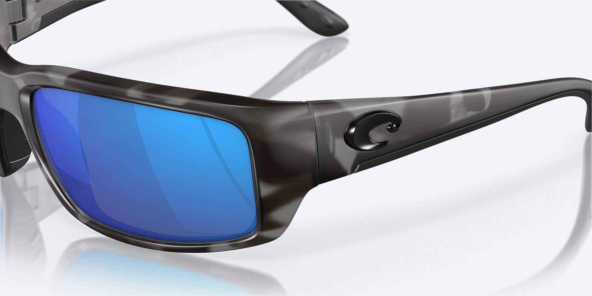 Sunglasses Costa Ocearch® Fantail M (59-14) with Blue Mirror lens and Tiger Shark Ocearch frame Image 6 of 7