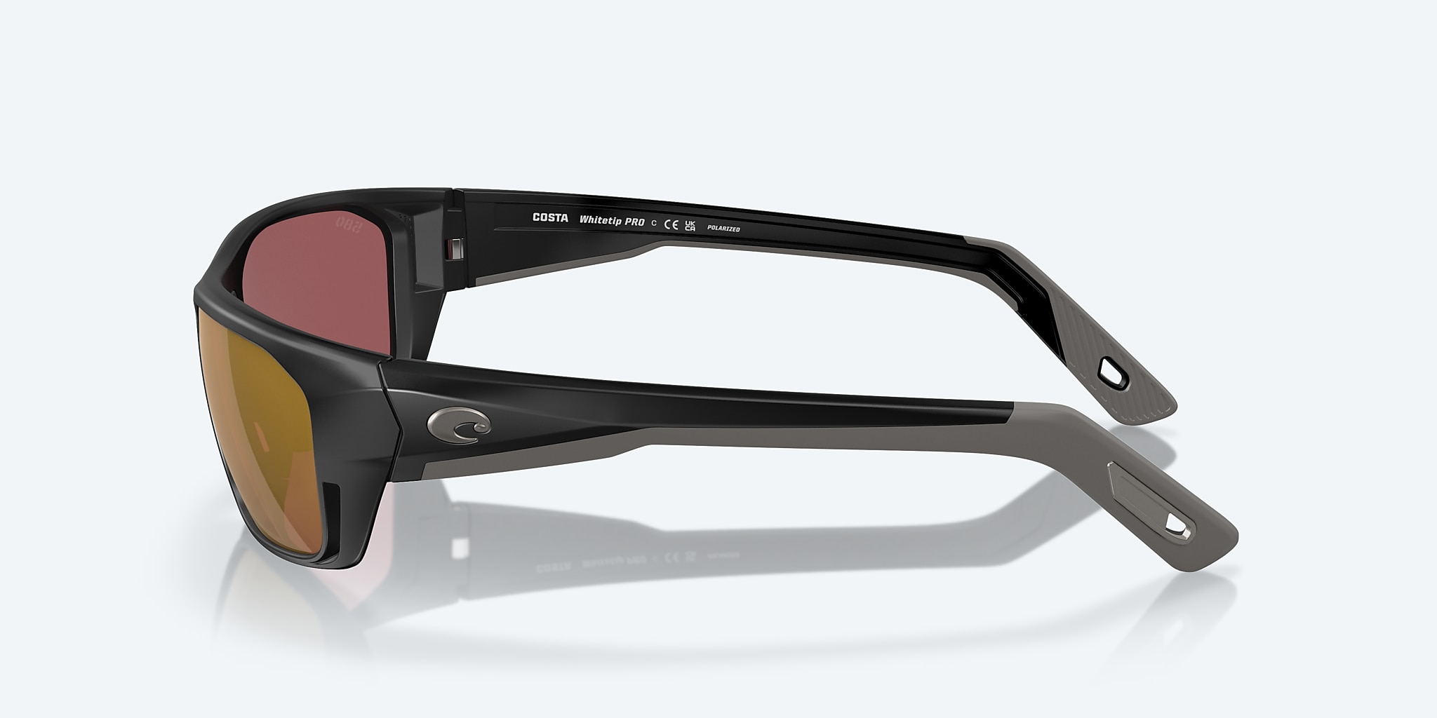 Sunglasses Costa Whitetip PRO M (57-18) with Gold Mirror lens and Matte Black frame Image 3 of 7 Sunglasses Costa Whitetip PRO M (57-18) with Gold Mirror lens and Matte Black frame Image 3 of 7
