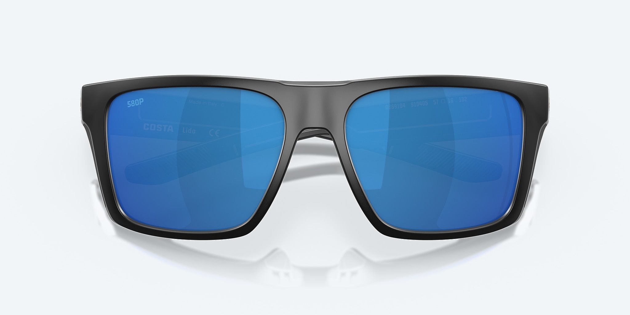 Sunglasses Costa Lido XL (57-16) with Blue Mirror lens and Matte Black frame Image 5 of 8 Sunglasses Costa Lido XL (57-16) with Blue Mirror lens and Matte Black frame Image 5 of 8