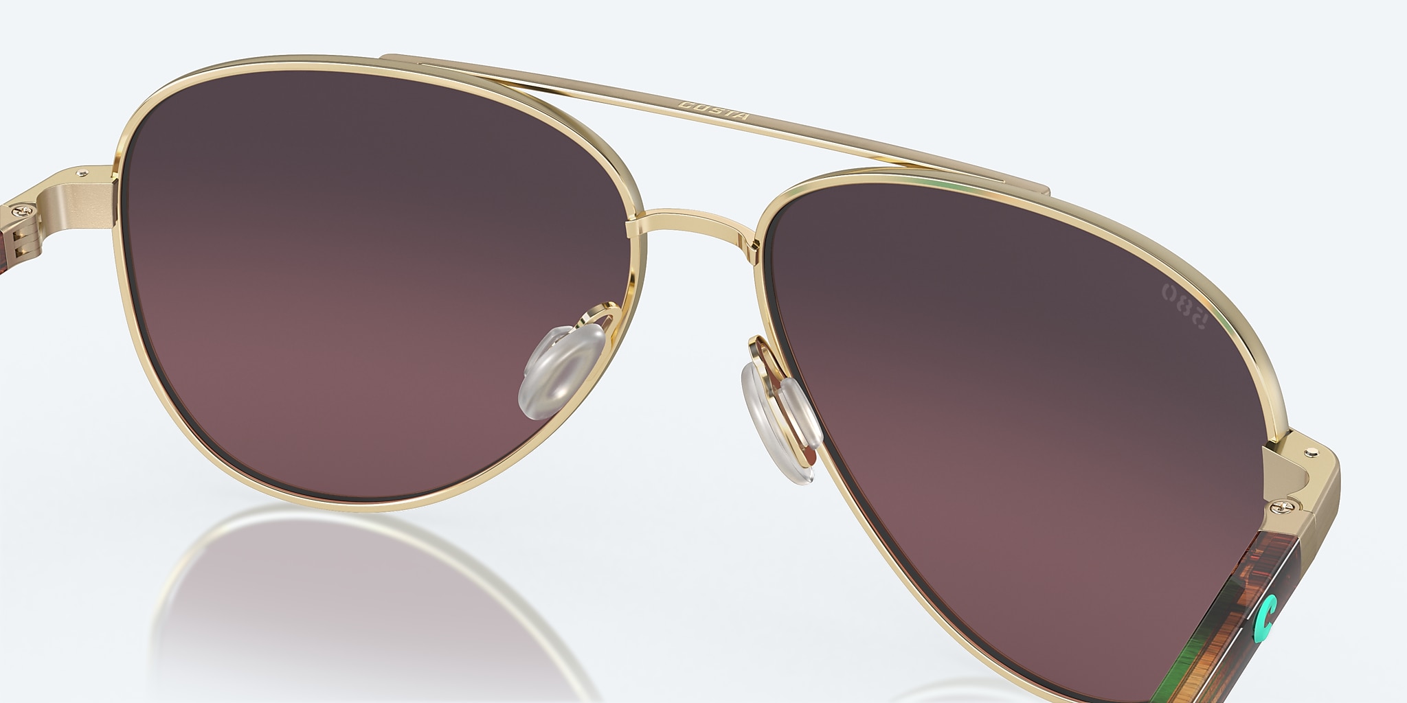 Sunglasses Costa Peli L (57-14) with Rose Gradient lens and Brushed Gold frame Image 7 of 8 Sunglasses Costa Peli L (57-14) with Rose Gradient lens and Brushed Gold frame Image 7 of 8
