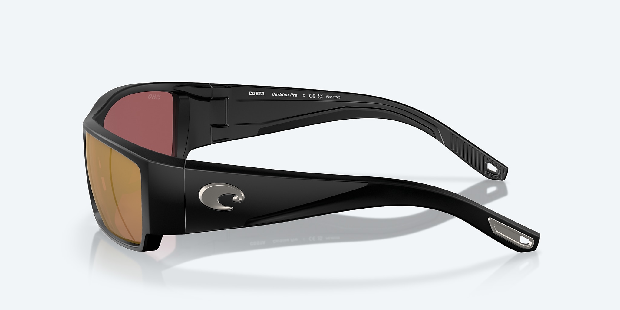 Sunglasses Costa Corbina PRO XL (61-18) with Gold Mirror lens and Matte Black frame Image 3 of 7 Sunglasses Costa Corbina PRO XL (61-18) with Gold Mirror lens and Matte Black frame Image 3 of 7