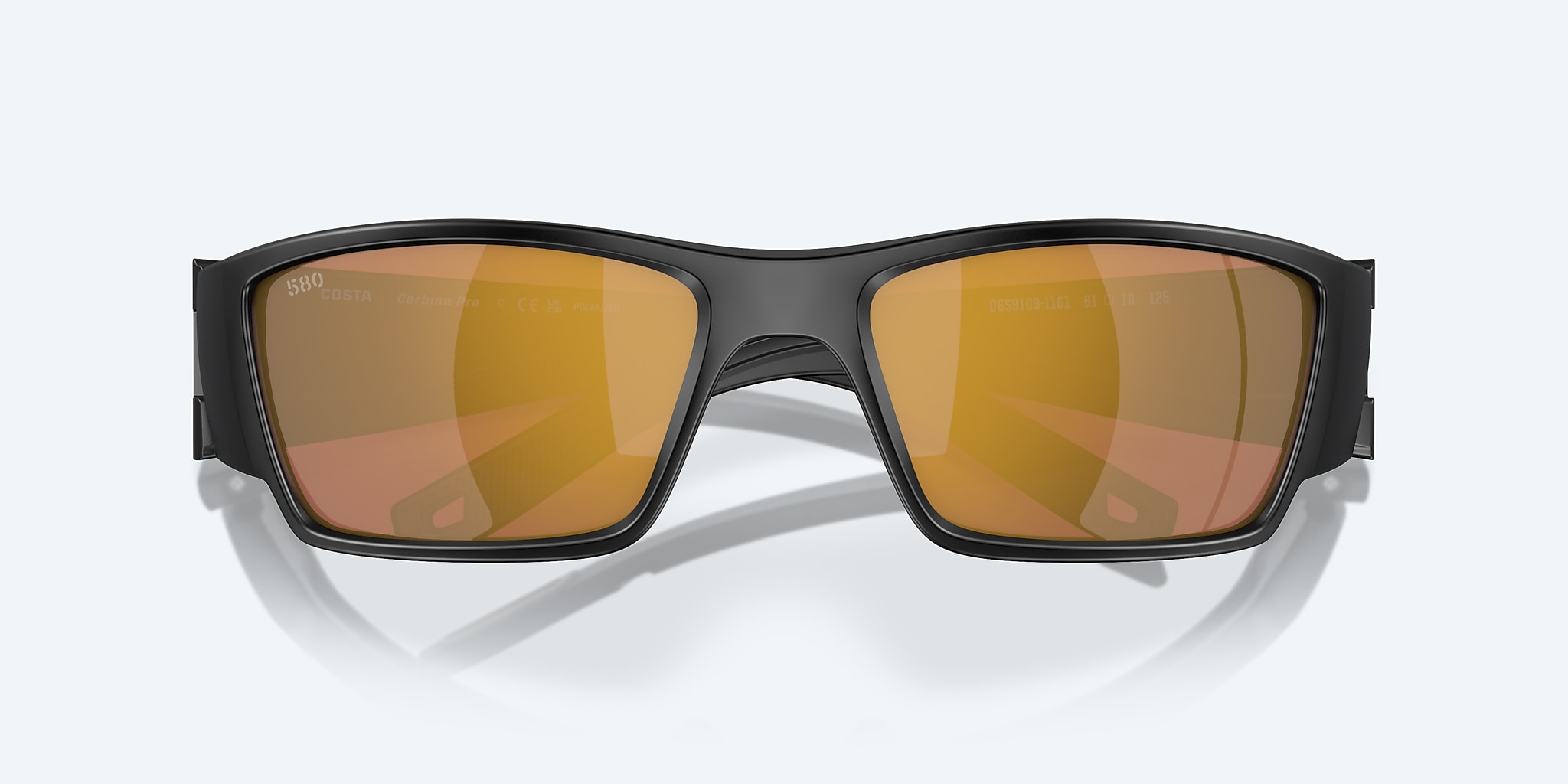 Sunglasses Costa Corbina PRO XL (61-18) with Gold Mirror lens and Matte Black frame Image 5 of 7 Sunglasses Costa Corbina PRO XL (61-18) with Gold Mirror lens and Matte Black frame Image 5 of 7