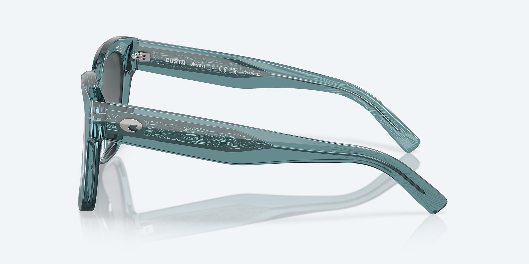 Sunglasses Costa Nusa XL (54-19) with Gray Gradient lens and Deep Crystal Aquamarine frame Image 3 of 7 Sunglasses Costa Nusa XL (54-19) with Gray Gradient lens and Deep Crystal Aquamarine frame Image 3 of 7
