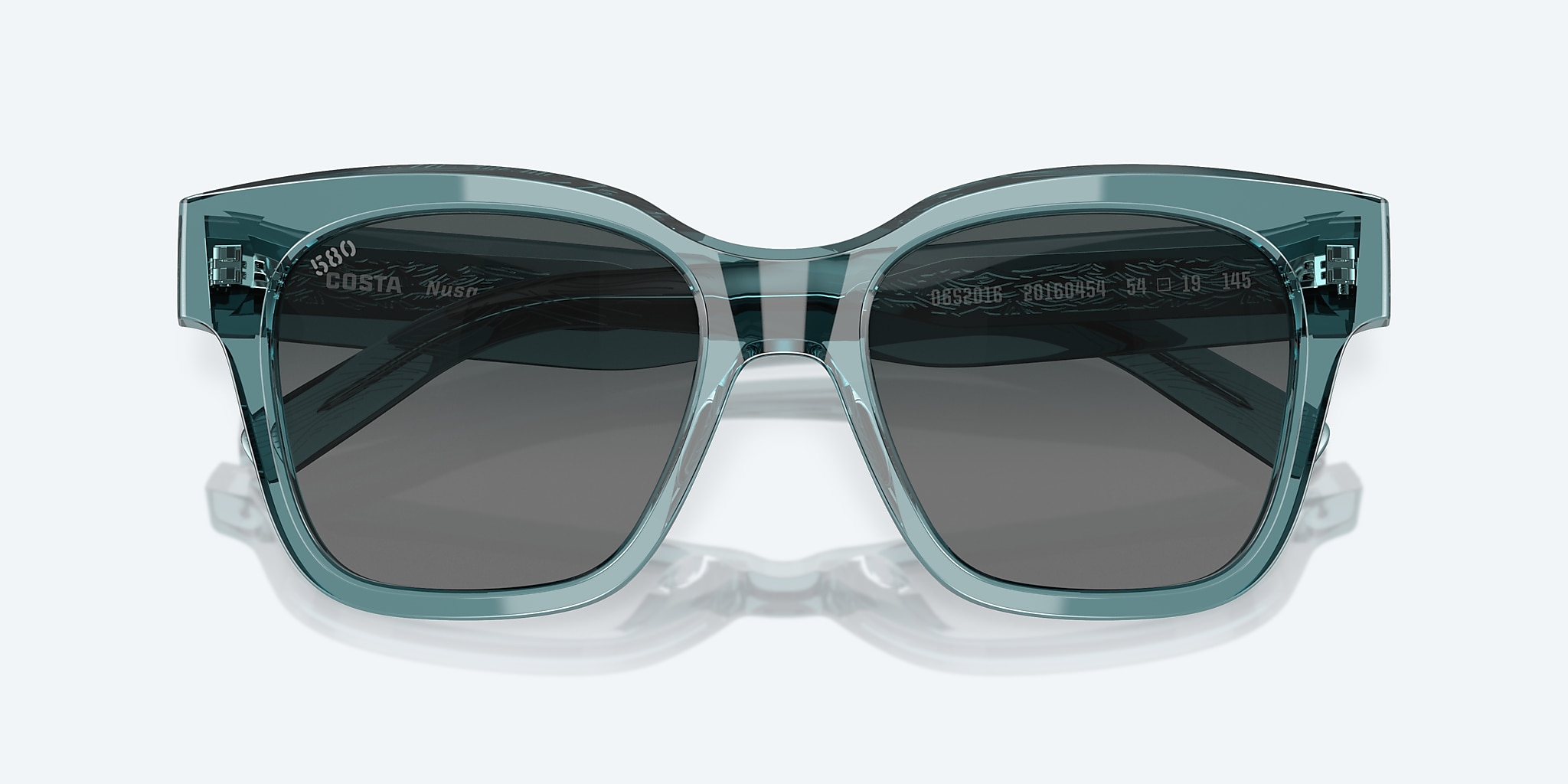 Sunglasses Costa Nusa XL (54-19) with Gray Gradient lens and Deep Crystal Aquamarine frame Image 5 of 7 Sunglasses Costa Nusa XL (54-19) with Gray Gradient lens and Deep Crystal Aquamarine frame Image 5 of 7