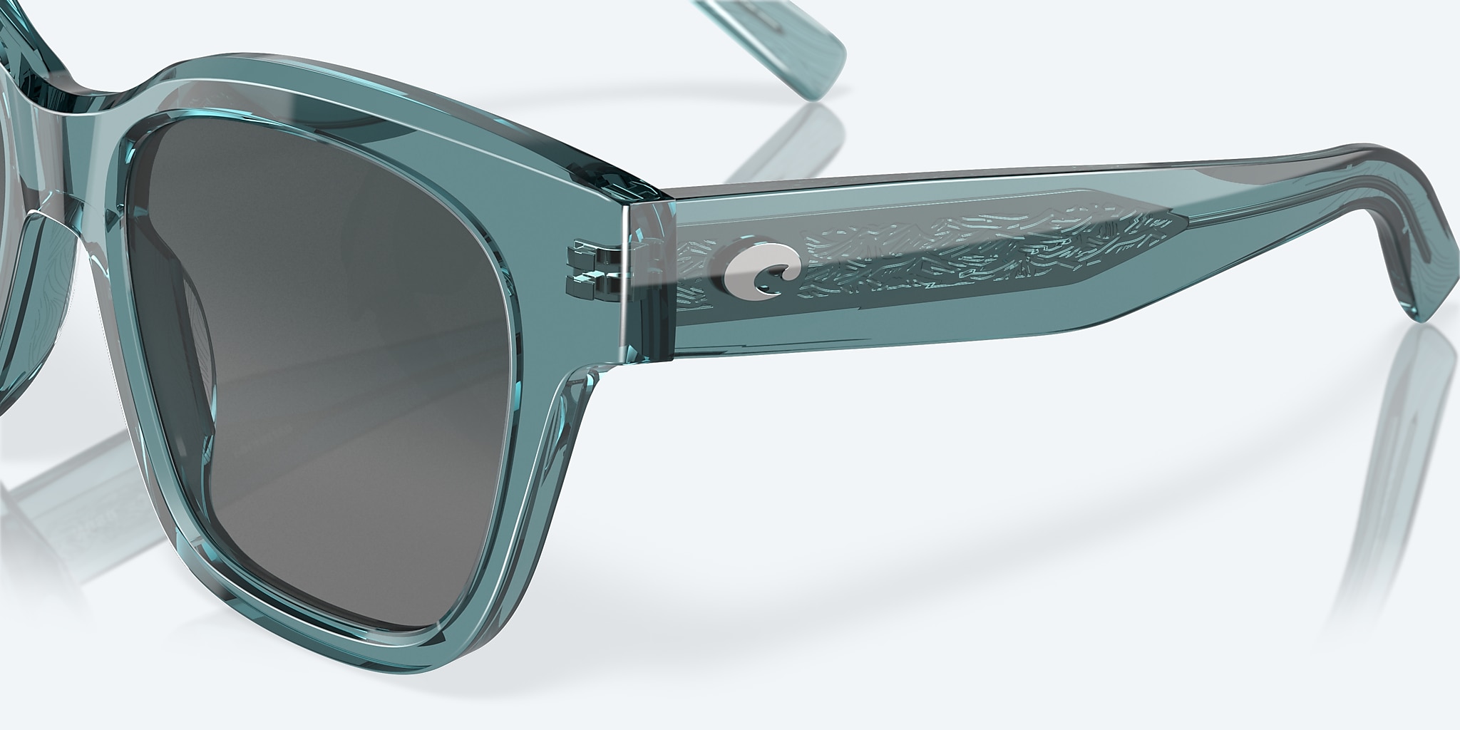 Sunglasses Costa Nusa XL (54-19) with Gray Gradient lens and Deep Crystal Aquamarine frame Image 6 of 7 Sunglasses Costa Nusa XL (54-19) with Gray Gradient lens and Deep Crystal Aquamarine frame Image 6 of 7