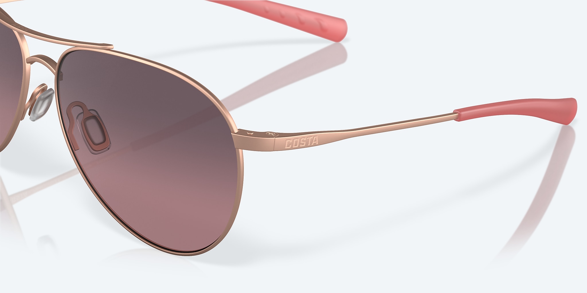 Sunglasses Costa Piper L (58-14) with Rose Gradient lens and Satin Rose Gold frame Image 6 of 7 Sunglasses Costa Piper L (58-14) with Rose Gradient lens and Satin Rose Gold frame Image 6 of 7