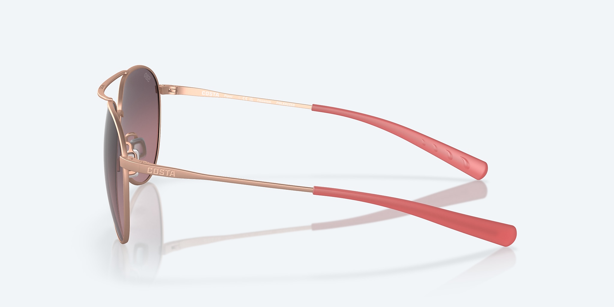 Sunglasses Costa Piper L (58-14) with Rose Gradient lens and Satin Rose Gold frame Image 3 of 7 Sunglasses Costa Piper L (58-14) with Rose Gradient lens and Satin Rose Gold frame Image 3 of 7