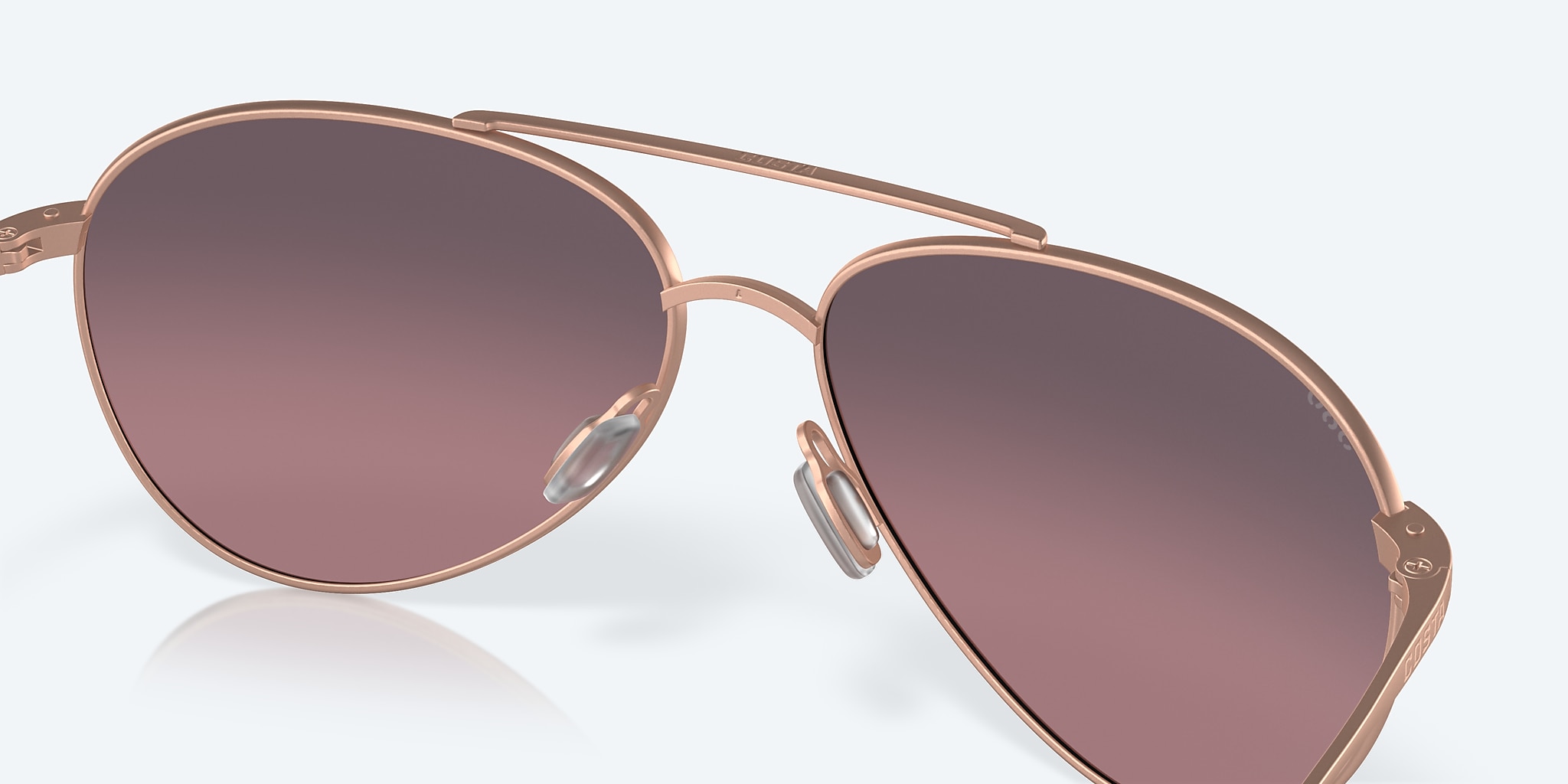Sunglasses Costa Piper L (58-14) with Rose Gradient lens and Satin Rose Gold frame Image 7 of 7 Sunglasses Costa Piper L (58-14) with Rose Gradient lens and Satin Rose Gold frame Image 7 of 7