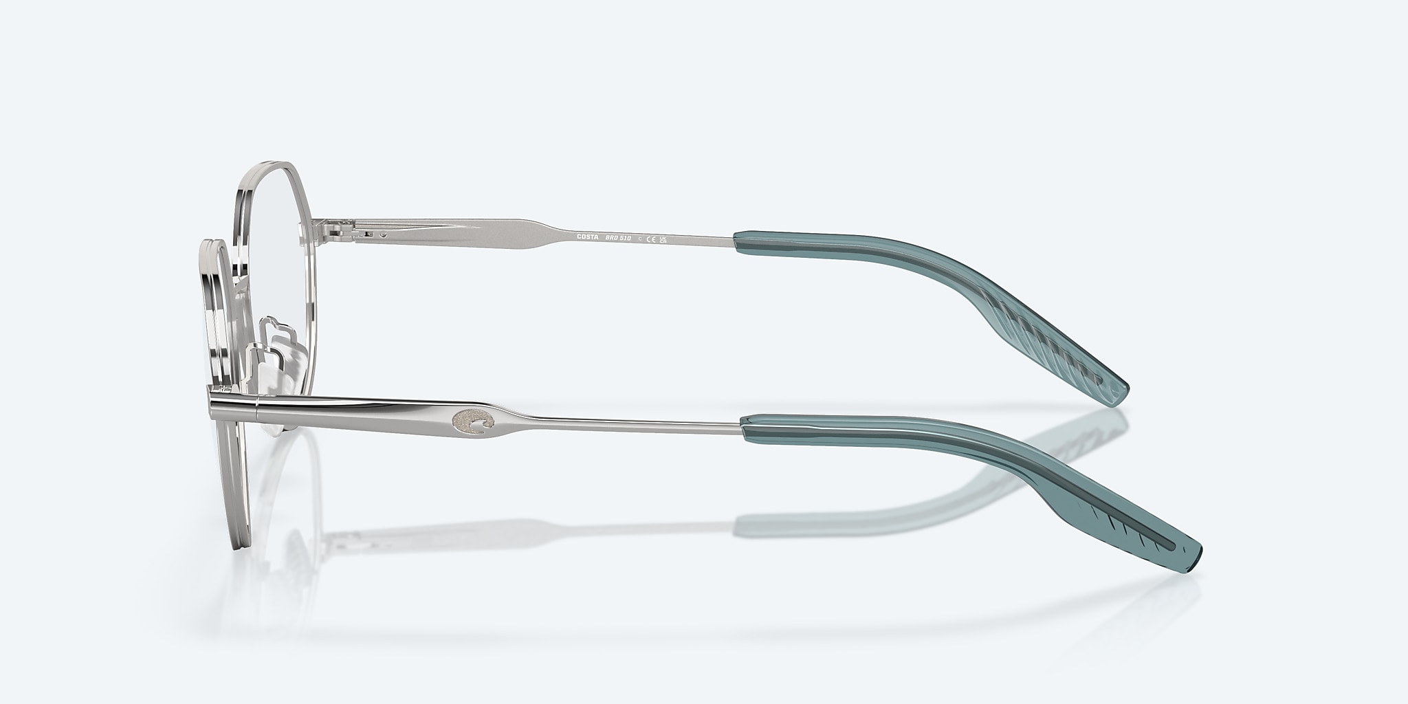 Eyeglasses Costa Bimini Road  510 S (50-19) with Demo Lens lens and Silver frame Image 3 of 7 Eyeglasses Costa Bimini Road  510 S (50-19) with Demo Lens lens and Silver frame Image 3 of 7