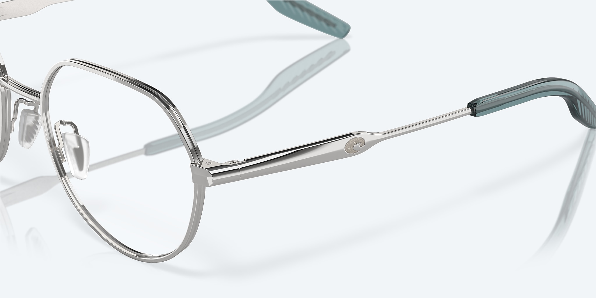 Eyeglasses Costa Bimini Road  510 S (50-19) with Demo Lens lens and Silver frame Image 6 of 7 Eyeglasses Costa Bimini Road  510 S (50-19) with Demo Lens lens and Silver frame Image 6 of 7