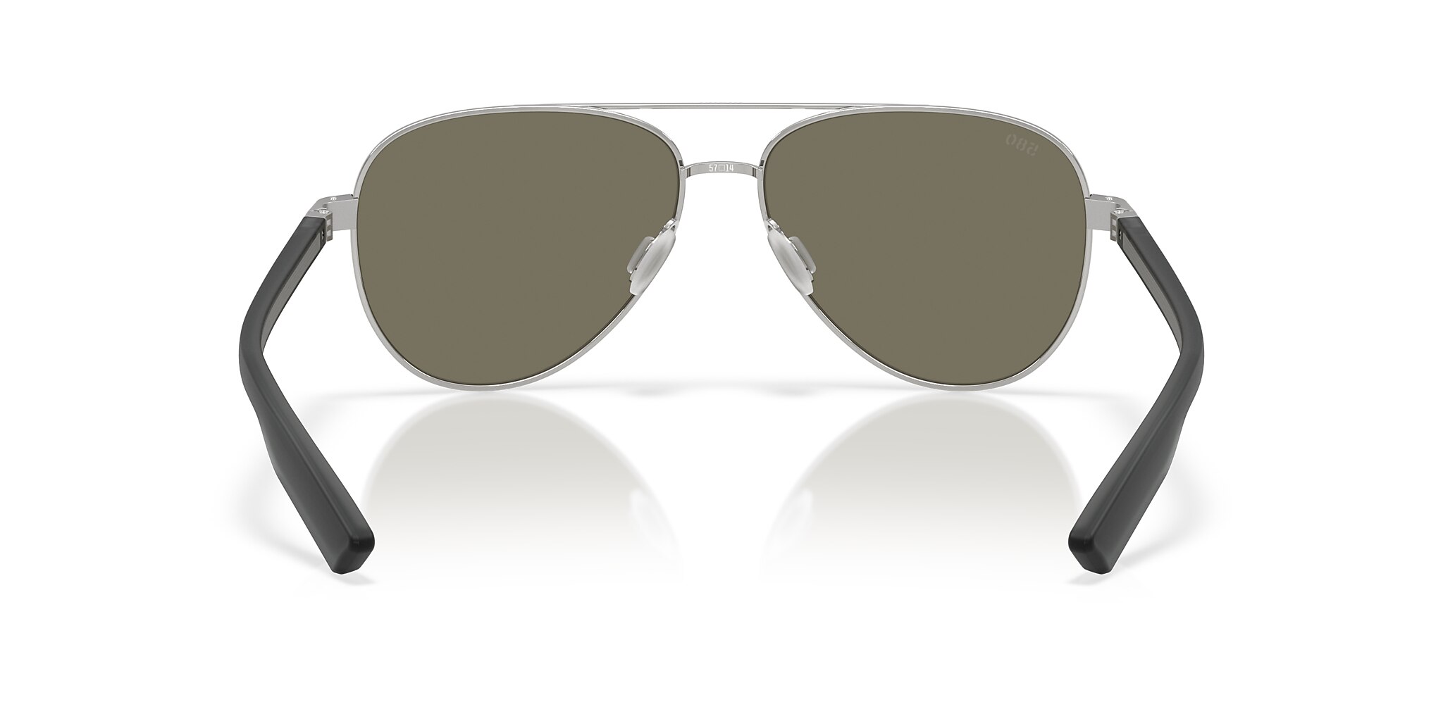 Costa Peli L (57-14) with Blue Mirror lenses and Brushed Silver