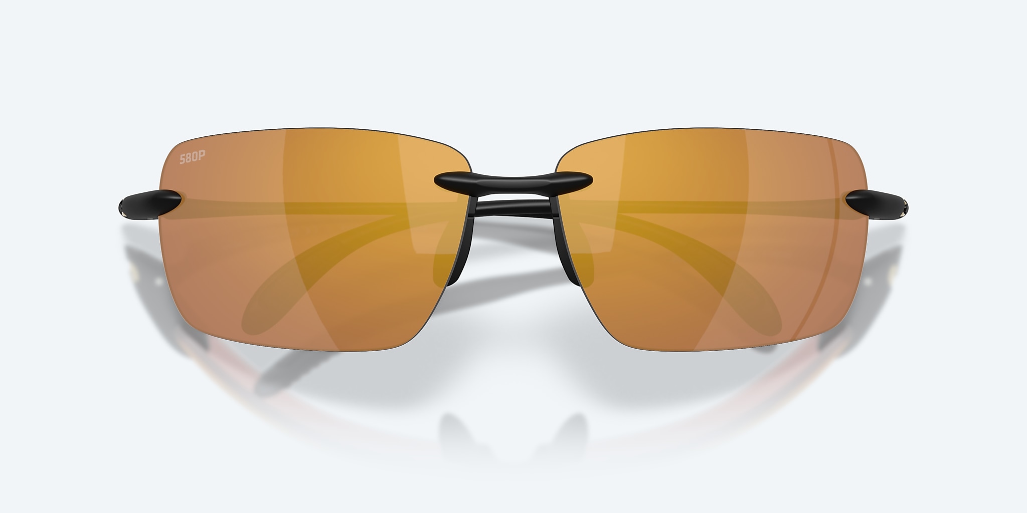 Sunglasses Costa Gulf Shore  (66-15) with Gold Mirror lens and Matte Black frame Image 5 of 7