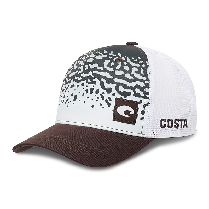 Cappello Trucker Costa Del Mar Snap Verde &ndash; Regolabile Unisex XL Fit Con Toppa Bassa FQS900031