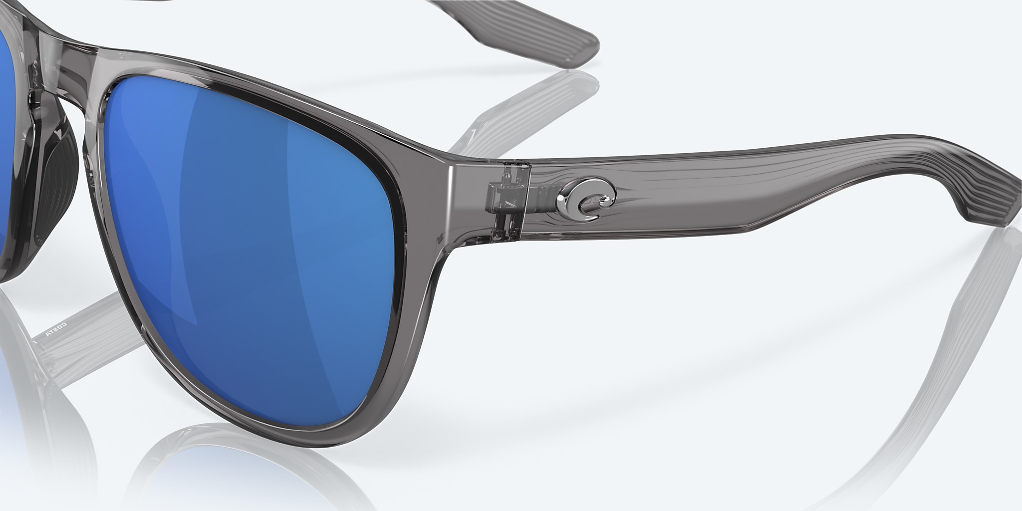 Sunglasses Costa Irie XL (55-20) with Blue Mirror lens and Gray Crystal frame Image 6 of 7 Sunglasses Costa Irie XL (55-20) with Blue Mirror lens and Gray Crystal frame Image 6 of 7