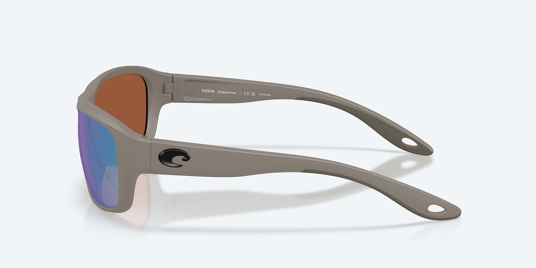 Sunglasses Costa Clipperton M (58-18) with Green Mirror lens and Olive Shale frame Image 3 of 7