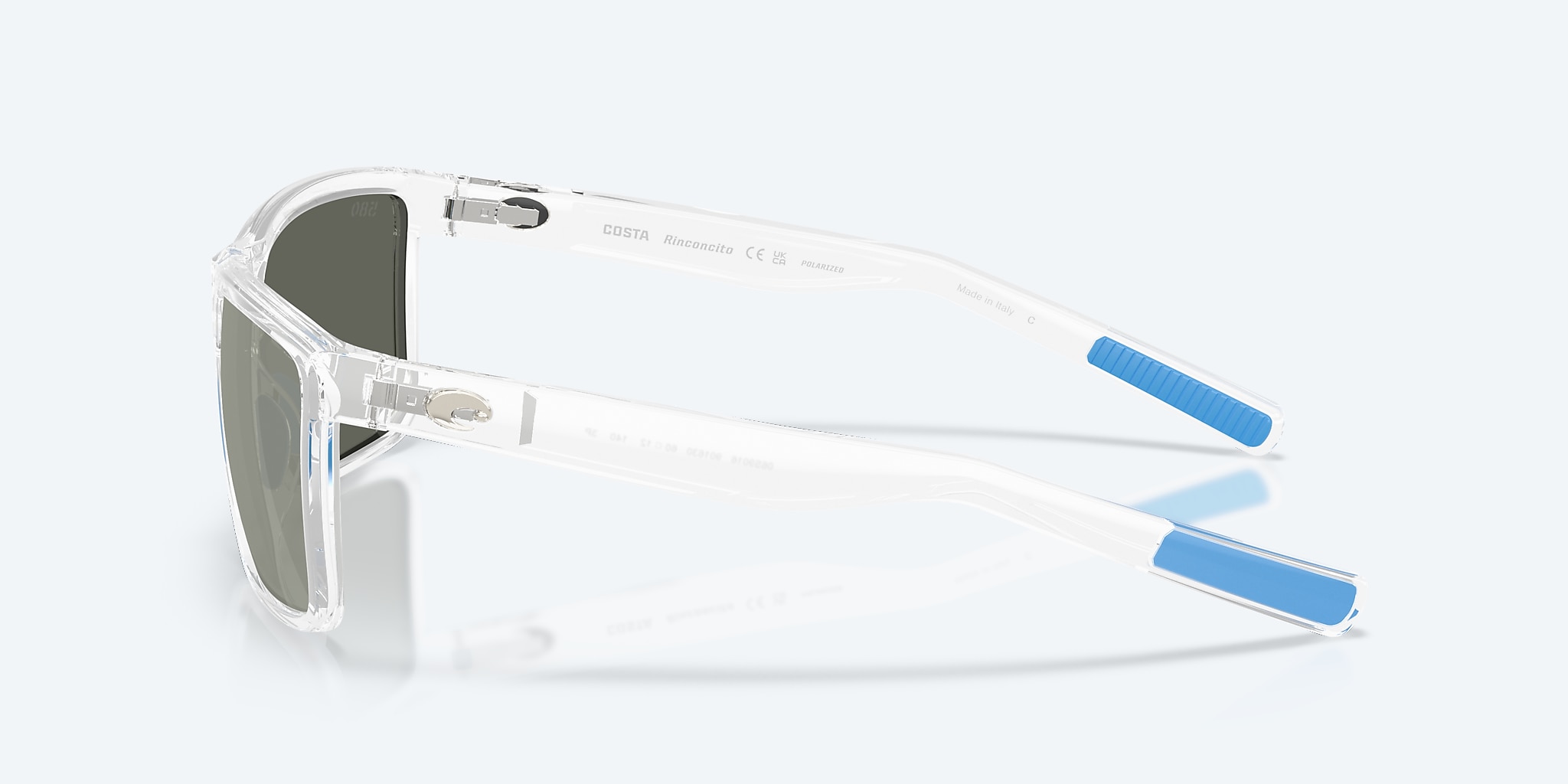 Sunglasses Costa Rinconcito M (60-12) with Gray Silver Mirror lens and Polished Clear frame Image 3 of 8 Sunglasses Costa Rinconcito M (60-12) with Gray Silver Mirror lens and Polished Clear frame Image 3 of 8
