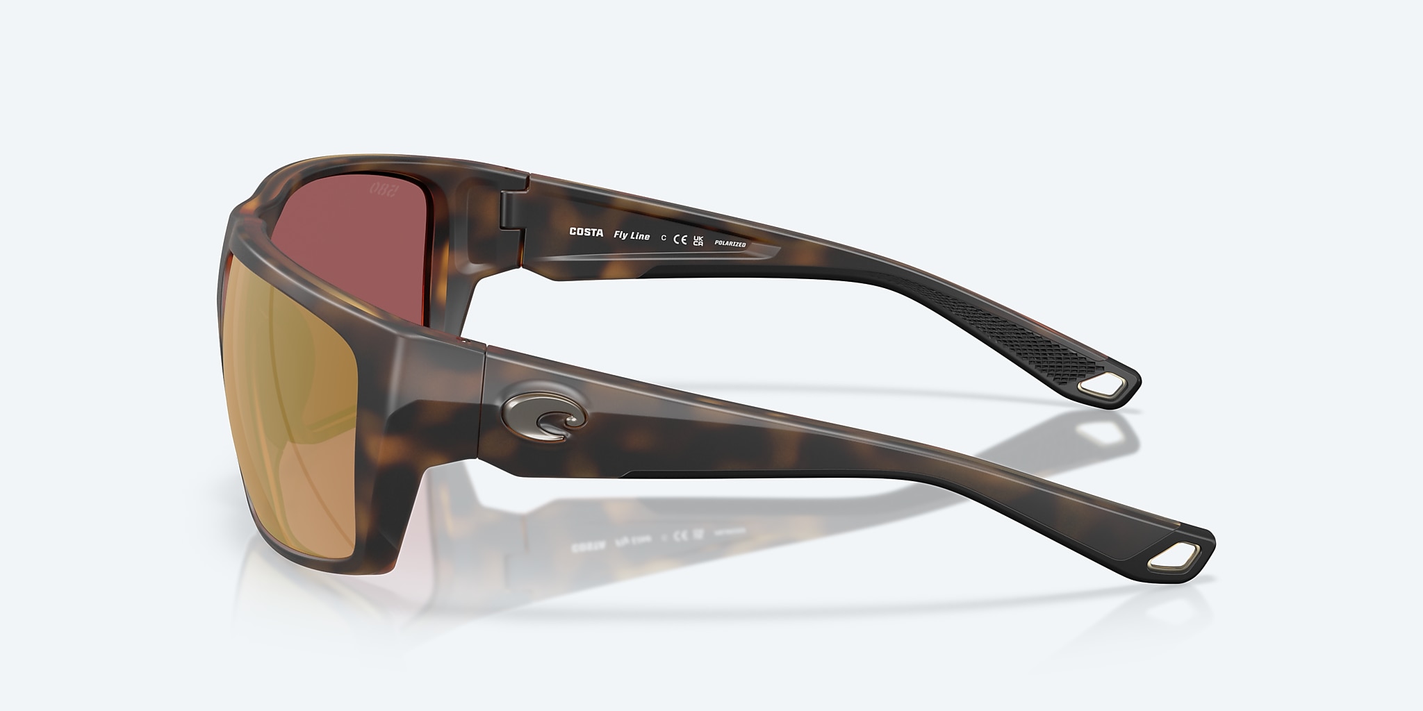 Sunglasses Costa Fly Line L (64-13) with Gold Mirror lens and Matte Tortoise frame Image 3 of 7 Sunglasses Costa Fly Line L (64-13) with Gold Mirror lens and Matte Tortoise frame Image 3 of 7