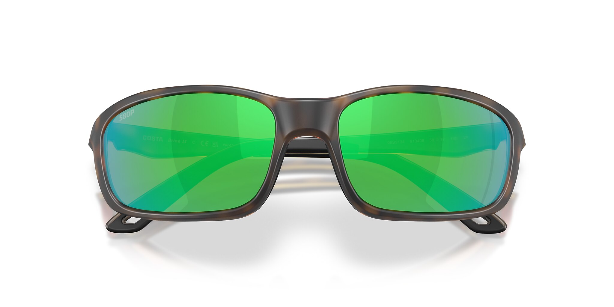 Costa Brine II M (59-17) with Green Mirror lenses and Matte