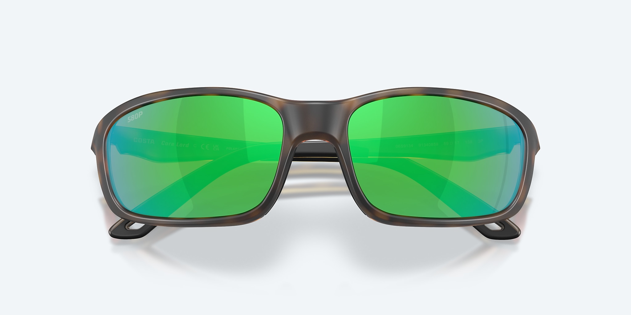 Sunglasses Costa Brine II M (59-17) with Green Mirror lens and Matte Tortoise frame Image 5 of 8 Sunglasses Costa Brine II M (59-17) with Green Mirror lens and Matte Tortoise frame Image 5 of 8